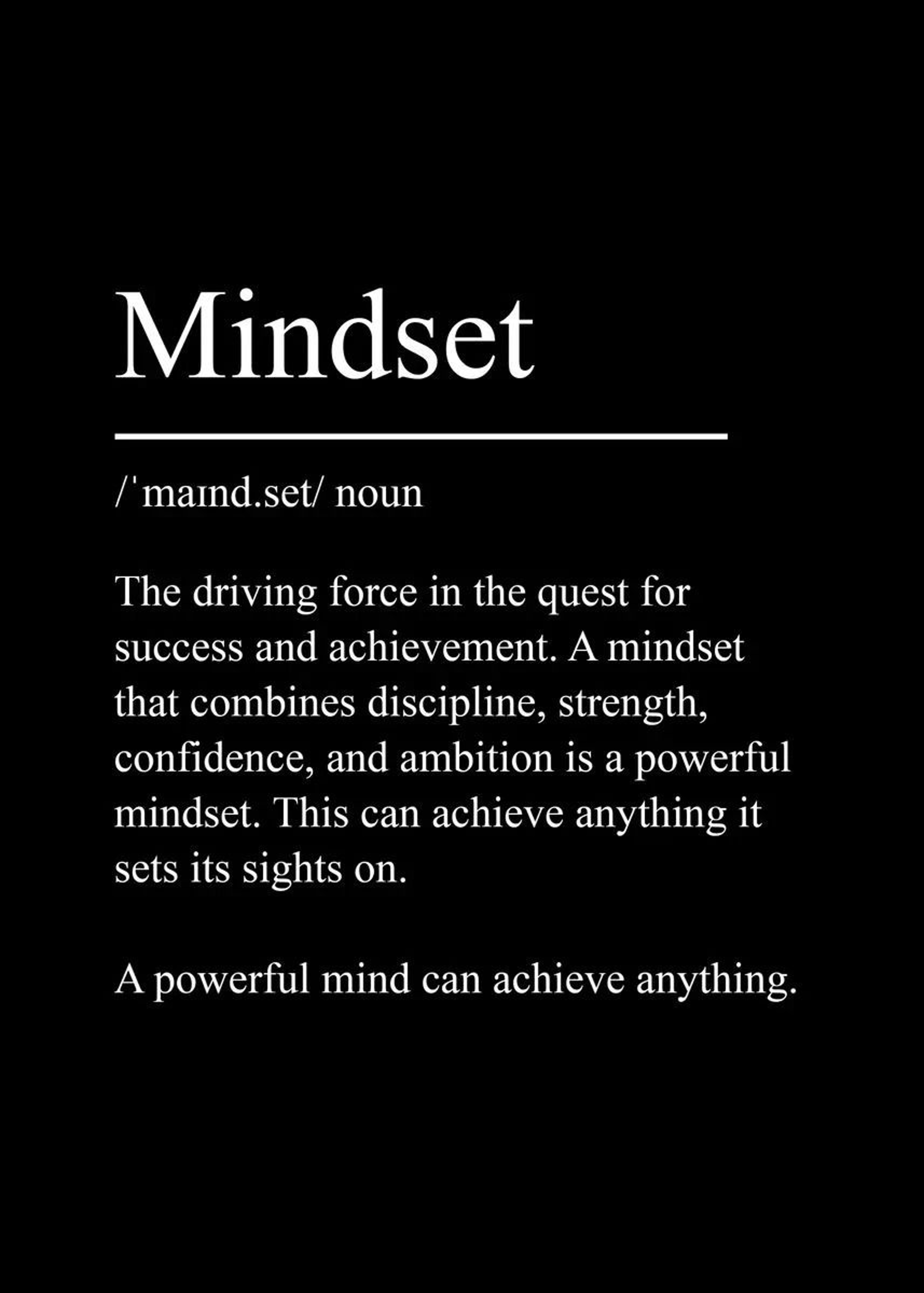 Minimalist Success  Focus Definition Poster  Inspirational Mindset Canvas Wall Art 8