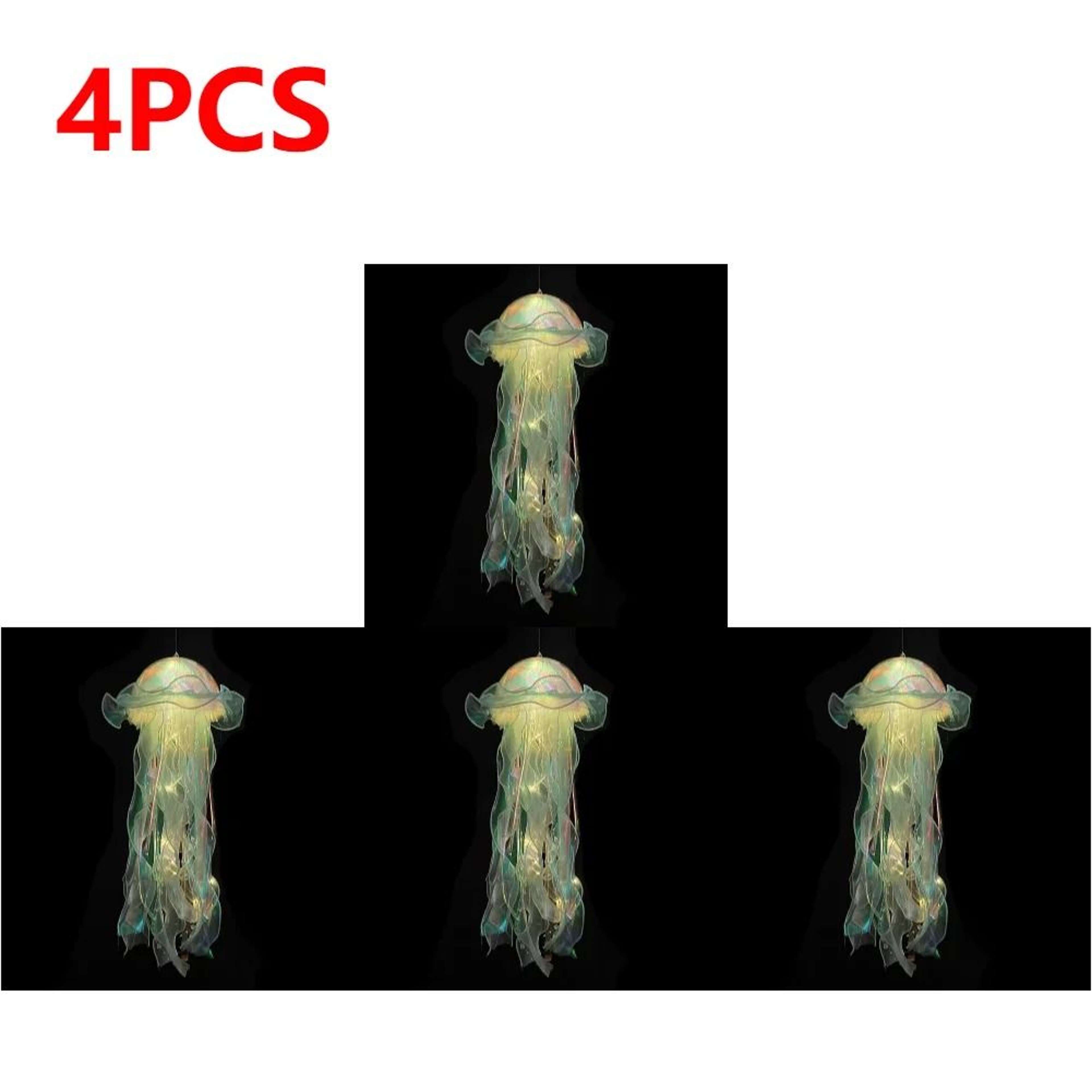 Gradient Jellyfish LED Night Light  Iridescent Hanging Pendant Lamp 15