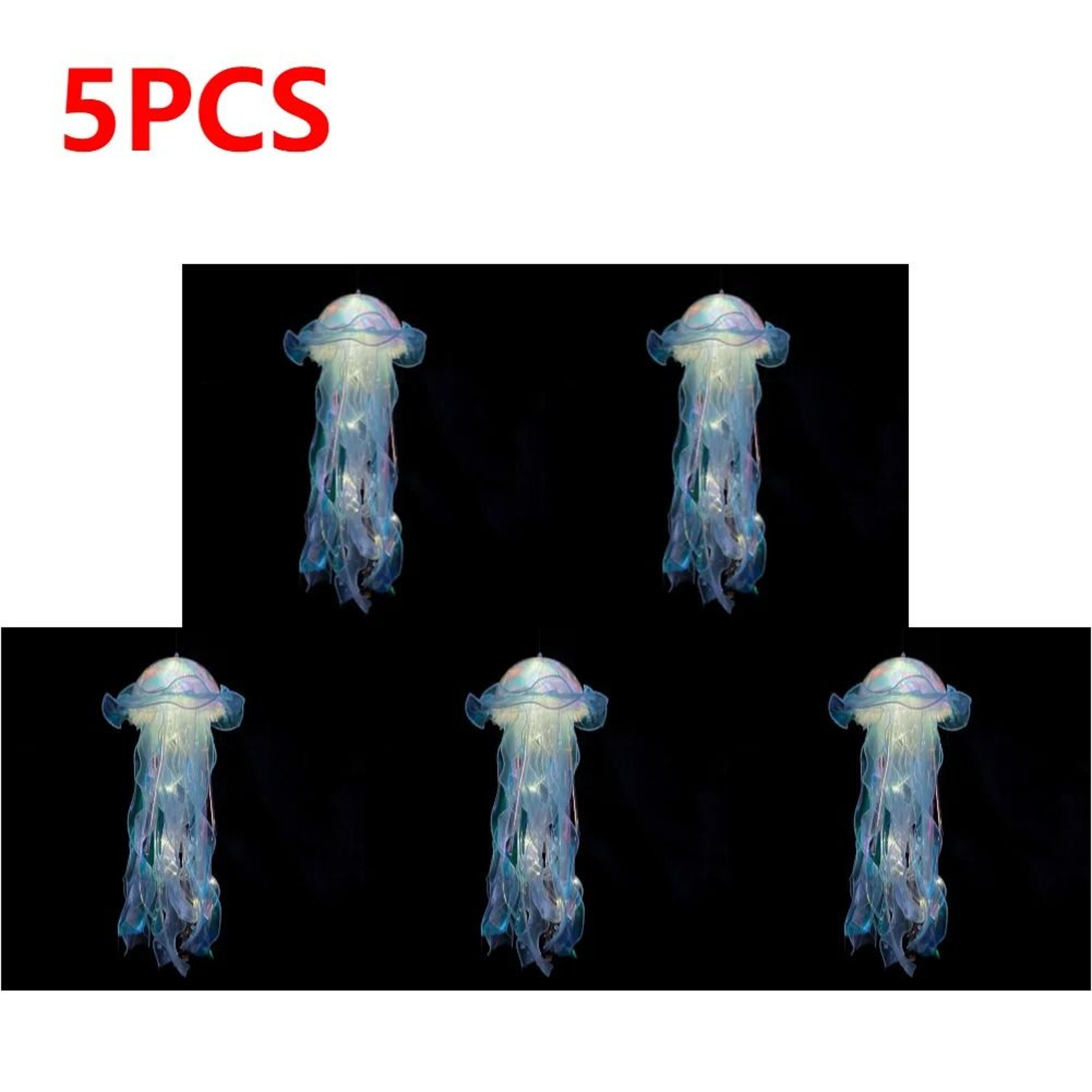 Gradient Jellyfish LED Night Light  Iridescent Hanging Pendant Lamp 29
