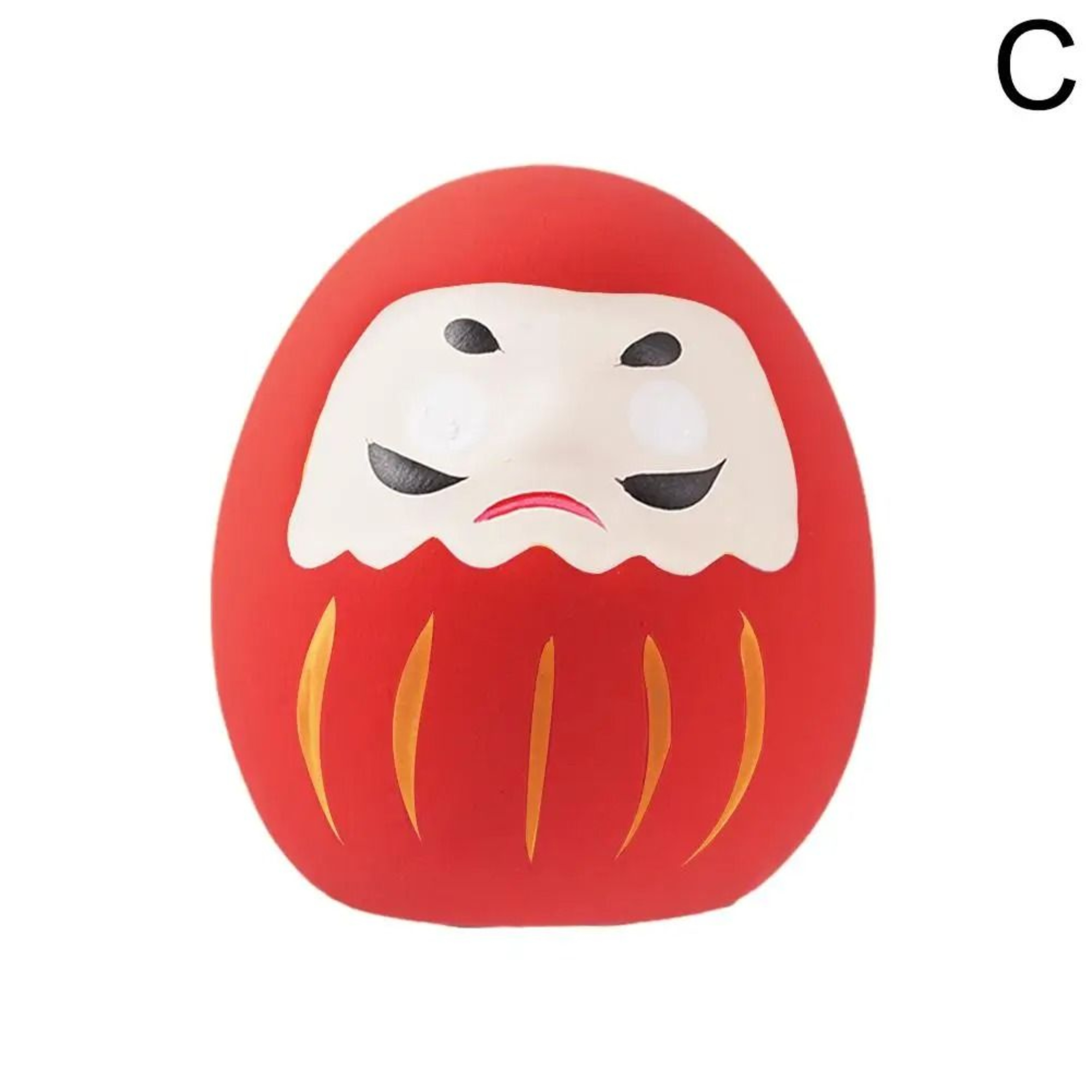 Miniature Japanese Ceramic Daruma  Lucky Fortune Charm  Zen Home Ornament 6