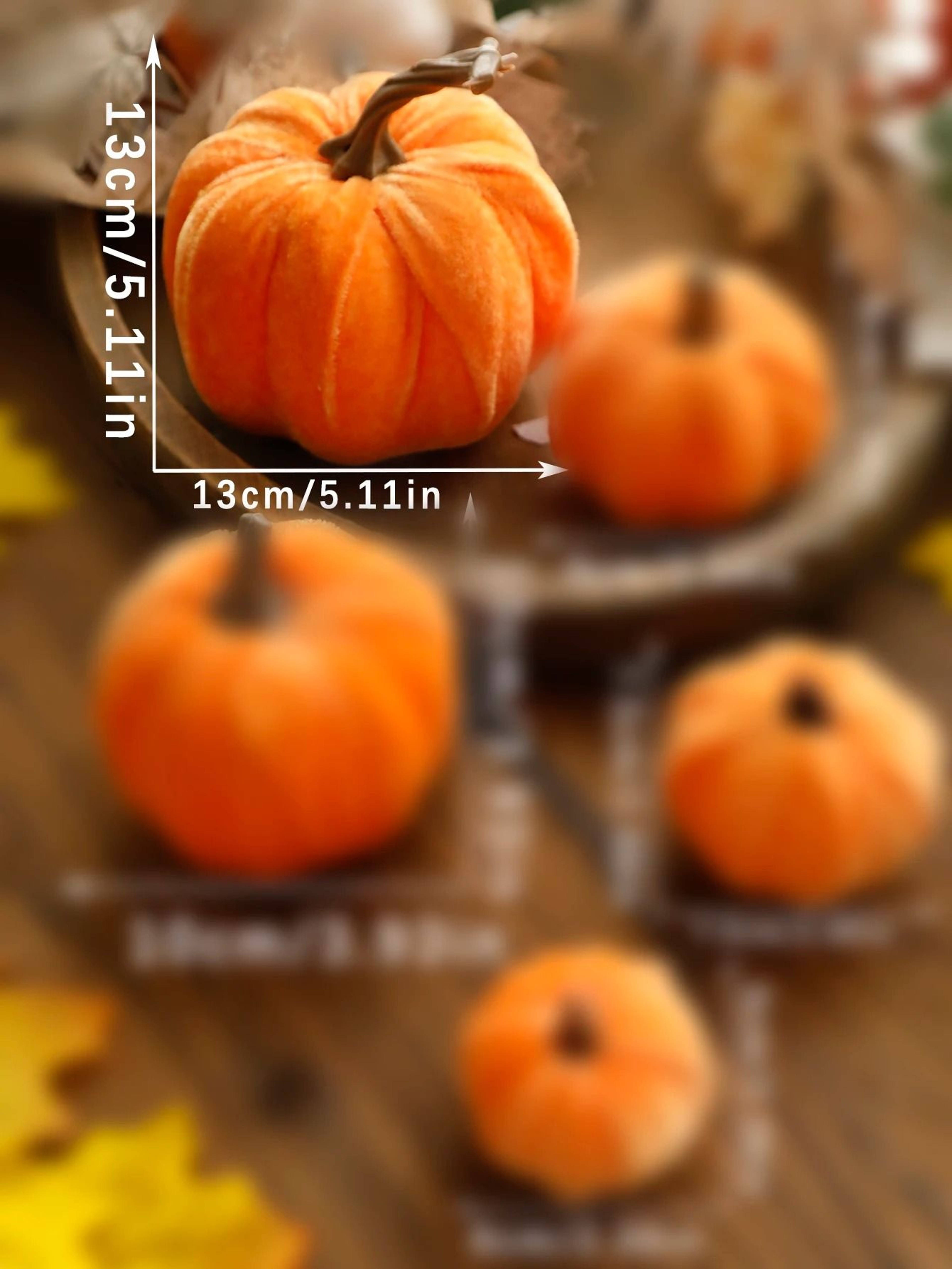 Premium Velvet Artificial Pumpkin  Elegant Red Fall Decor For Thanksgiving  Halloween 5