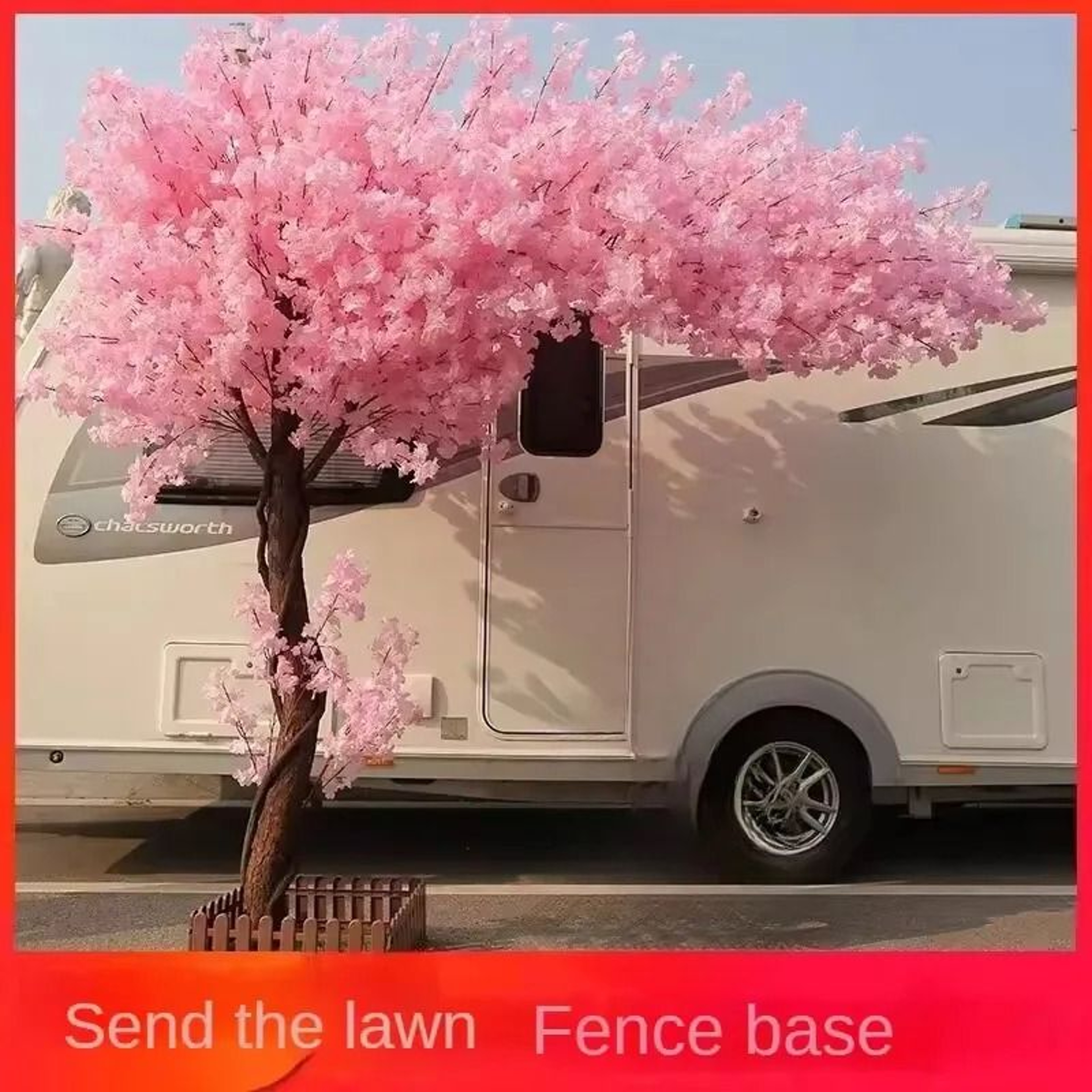 Grande Artificial Living Trees  Silk Peach Cherry  Maple Exhibition Decor For Luxury Interiors 2