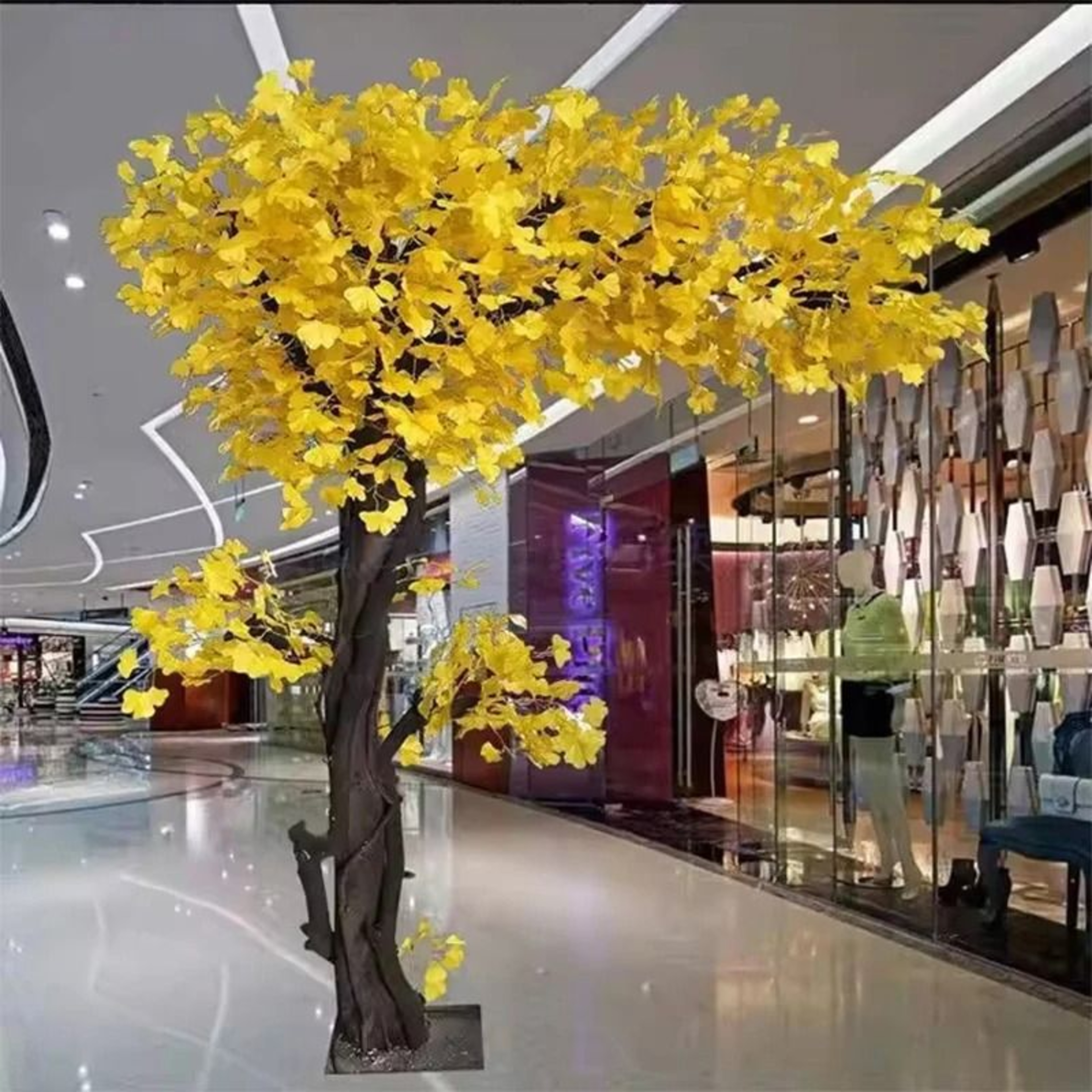 Grande Artificial Living Trees  Silk Peach Cherry  Maple Exhibition Decor For Luxury Interiors 5
