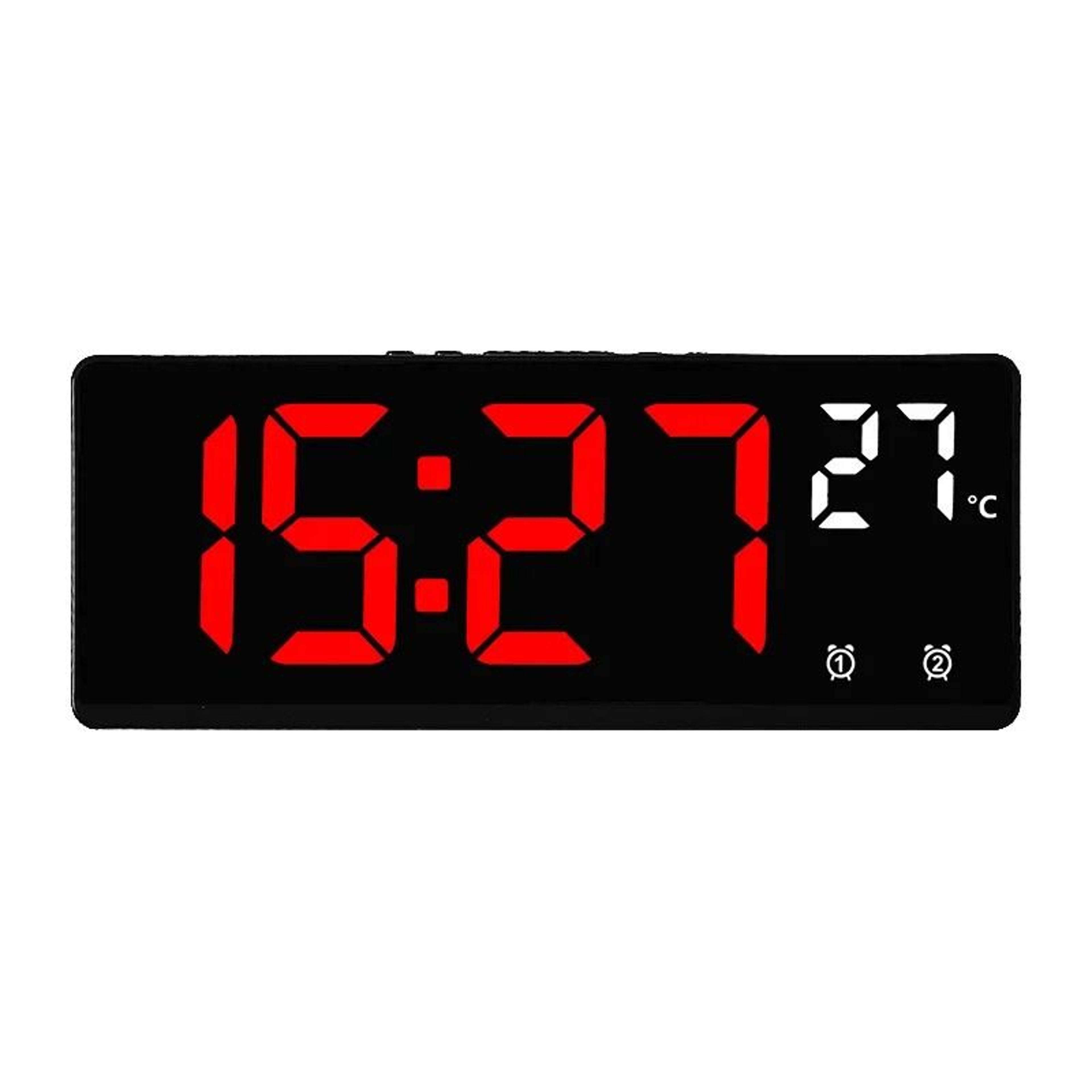 Intelligent LED Digital Alarm Clock  Voice Control  Temperature Display Desktop Table Clock 9