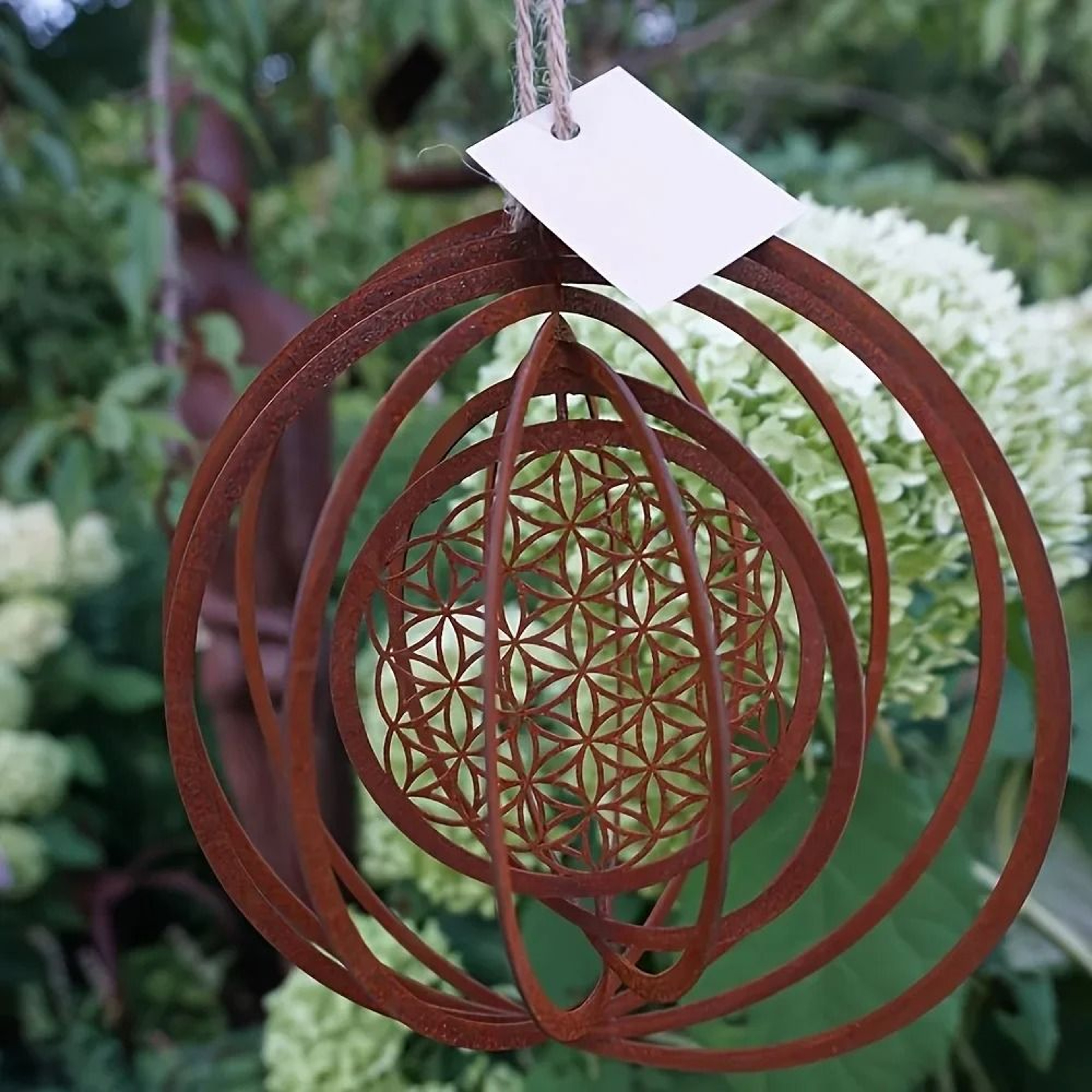Rustic Metal Spiral Wind Spinner  Large 25Inch Kinetic Weather Vane Handicraft For Window  Backyard 1