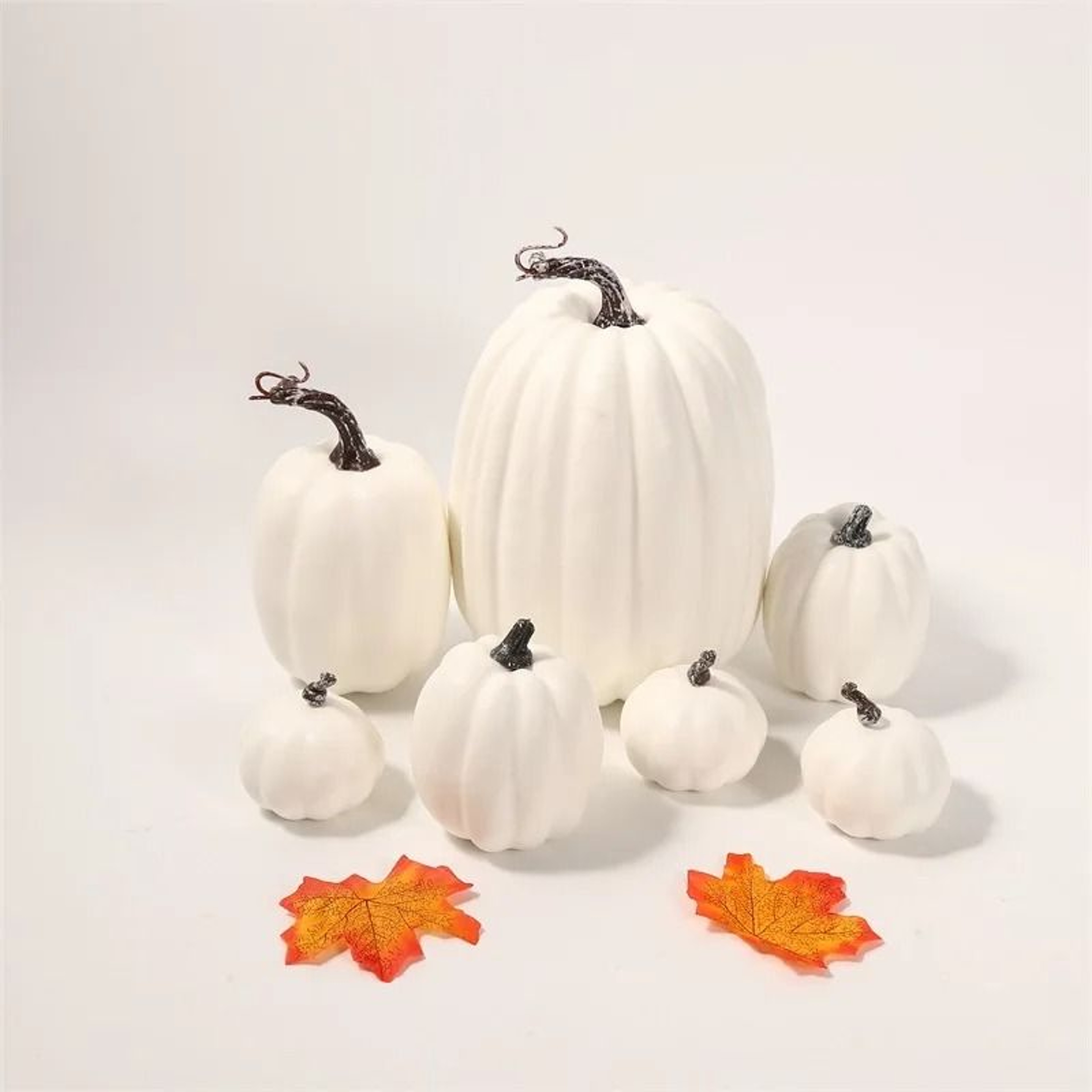 Artisanal Harvest Pumpkin Collection  7Piece Premium Simulated Pumpkin Set For Autumn Weddings  Hal 6