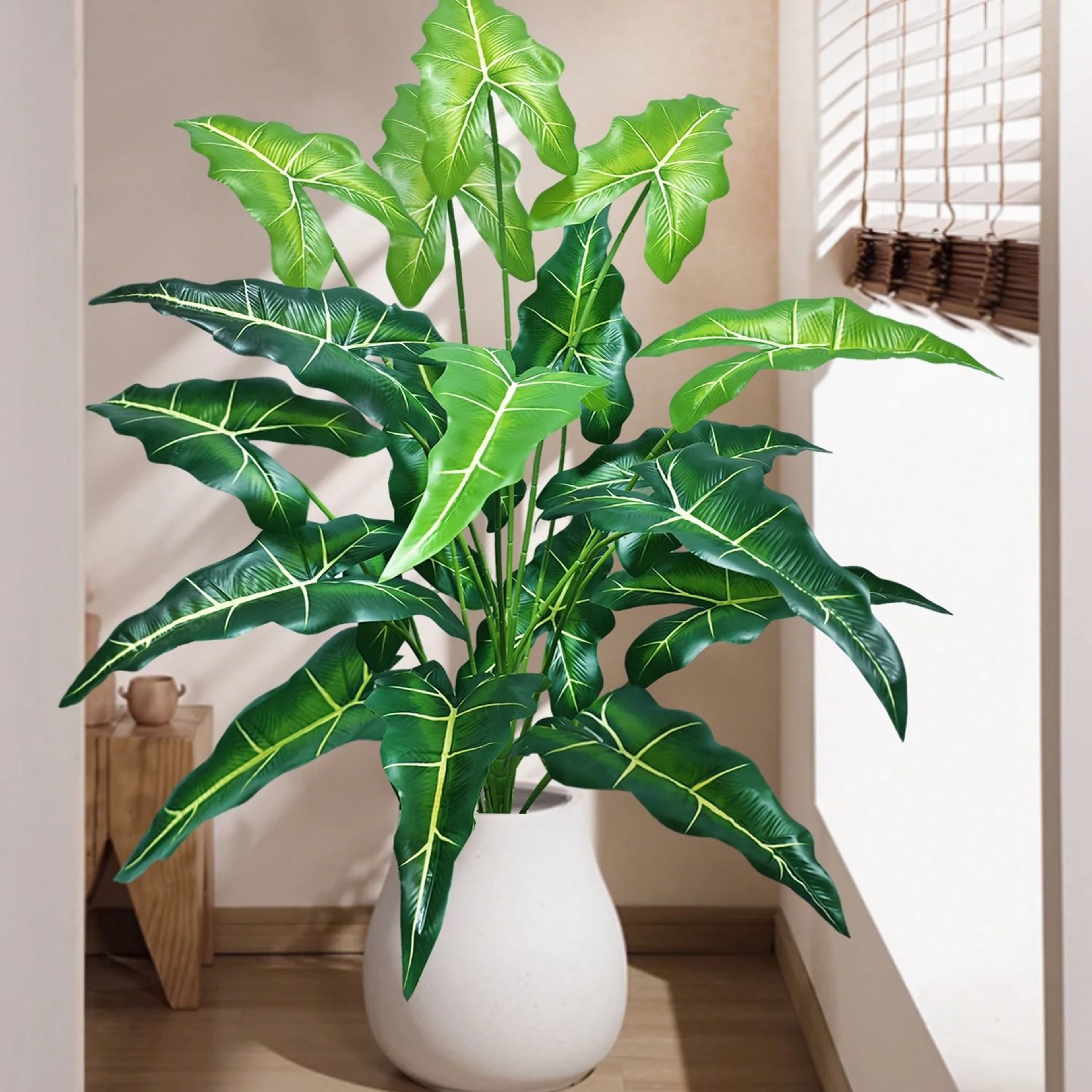 Giant Artificial Calla Lily  Tropical Foliage  Large Floor Plant For Modern Home  Office Decor 4
