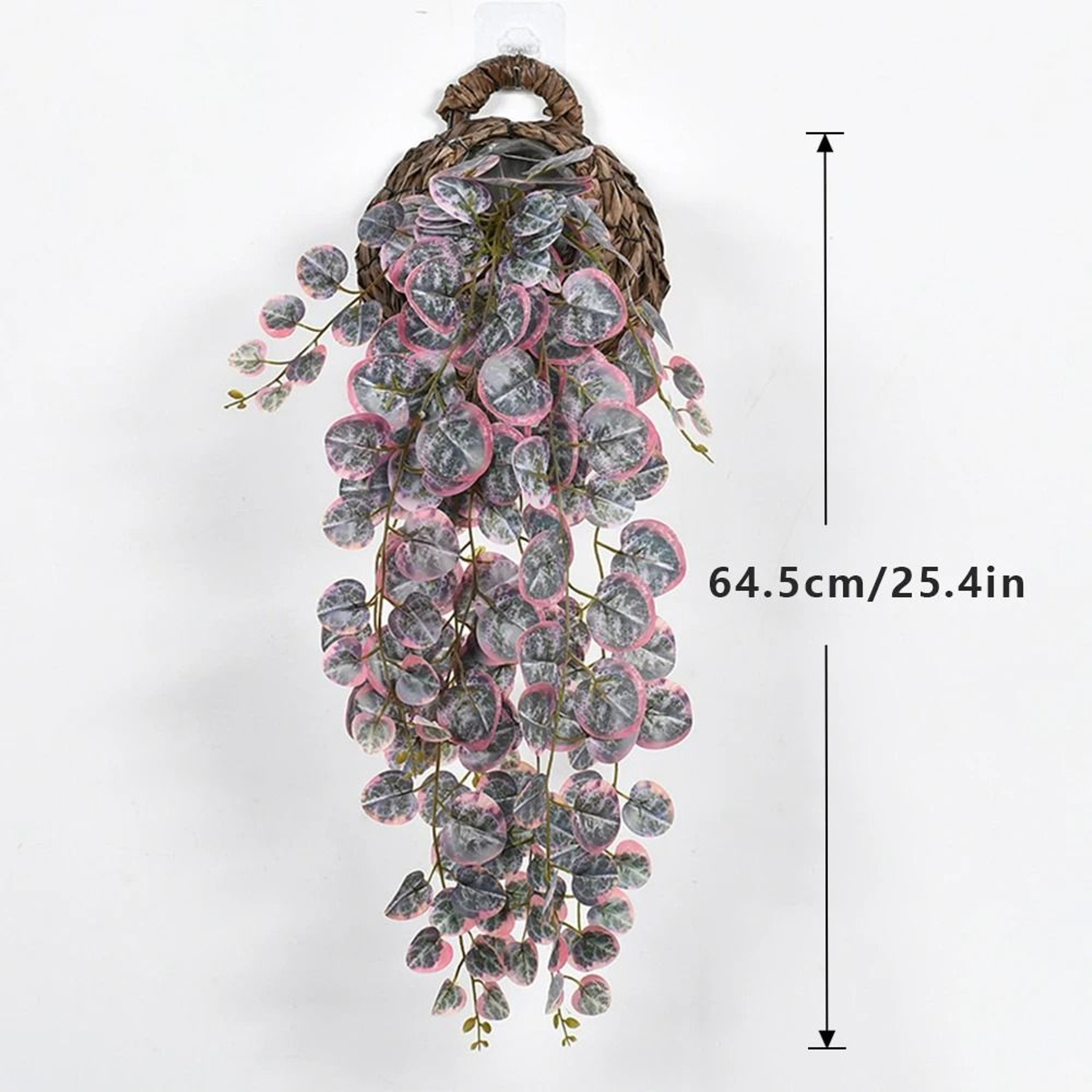 Artificial Eucalyptus Hanging Vine  4664cm Tropical Apple Leaf Rattan  Lush Greenery For Home  Wedd 11