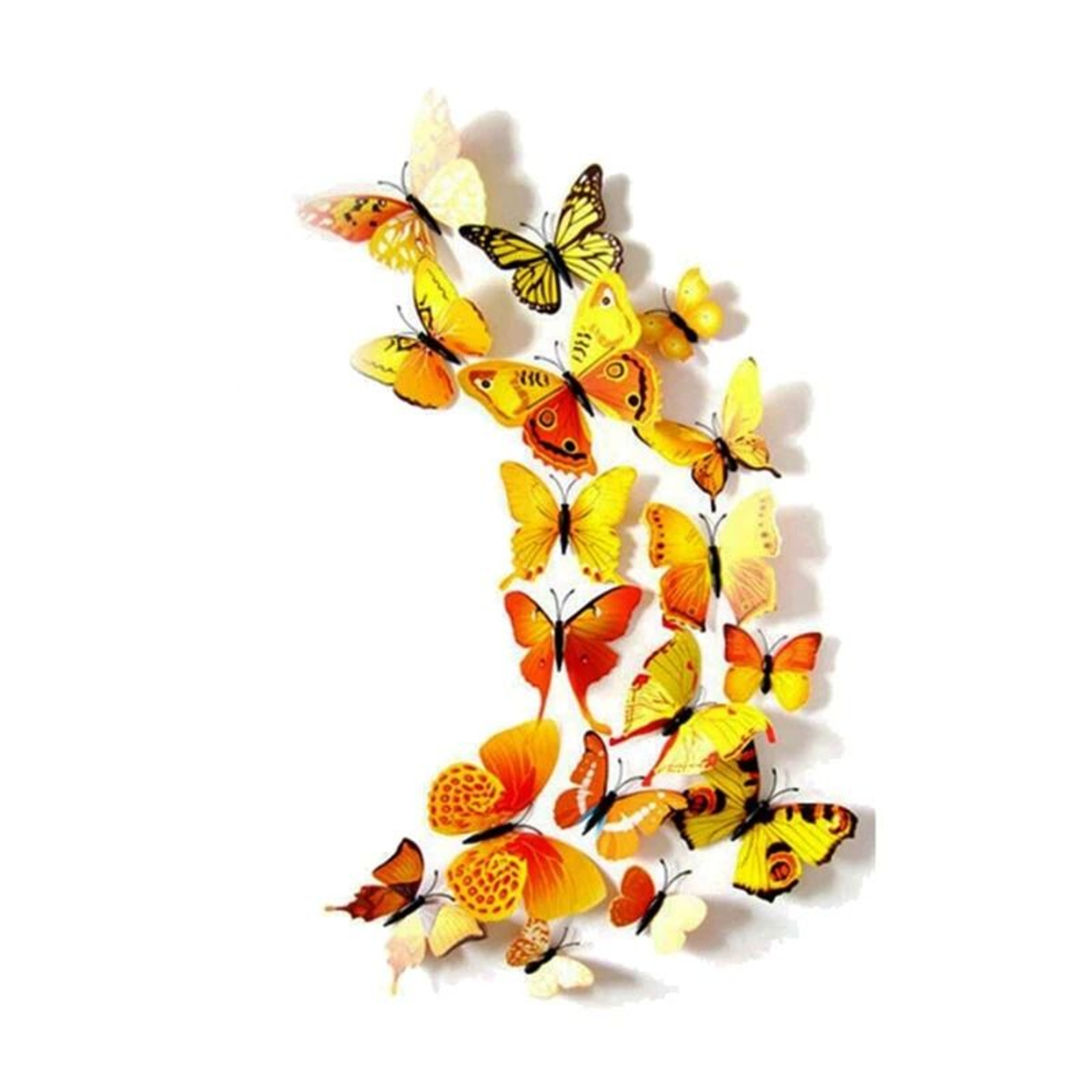 12Pcs 3D Butterfly Wall Decals  Magnetic PVC Simulated Butterflies  Creative DIY Home  Refrigerator 9