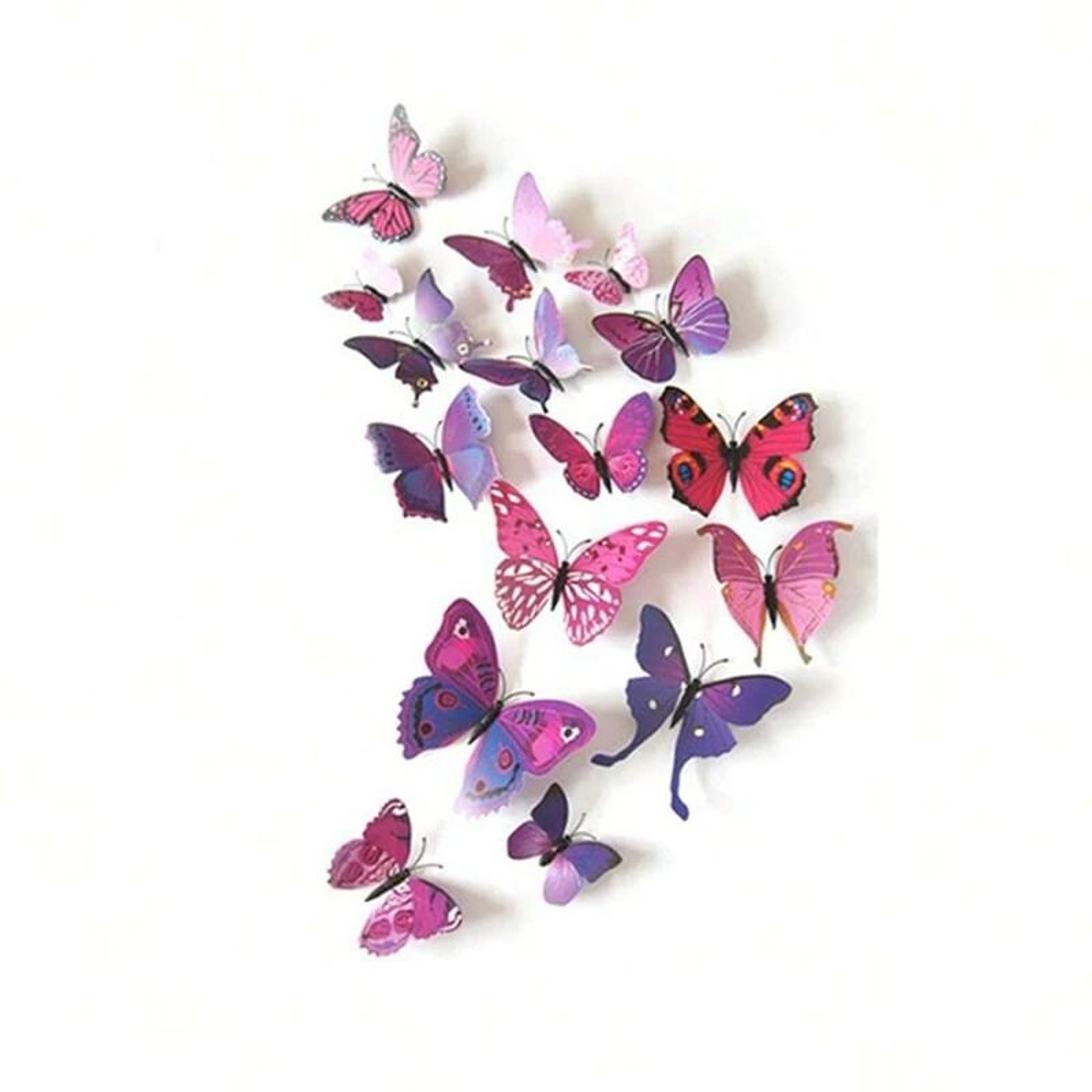 12Pcs 3D Butterfly Wall Decals  Magnetic PVC Simulated Butterflies  Creative DIY Home  Refrigerator 11
