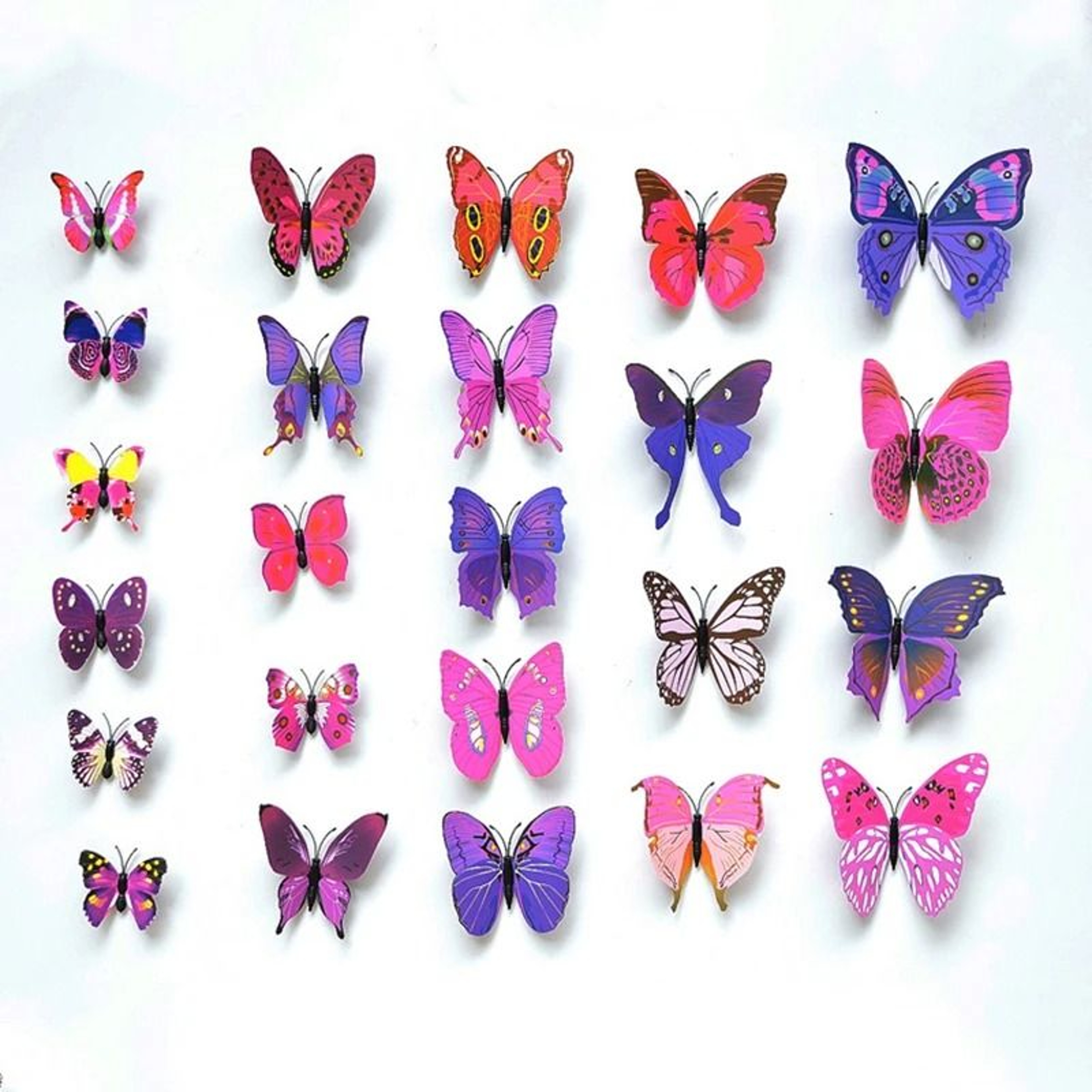 12Pcs 3D Butterfly Wall Decals  Magnetic PVC Simulated Butterflies  Creative DIY Home  Refrigerator 3