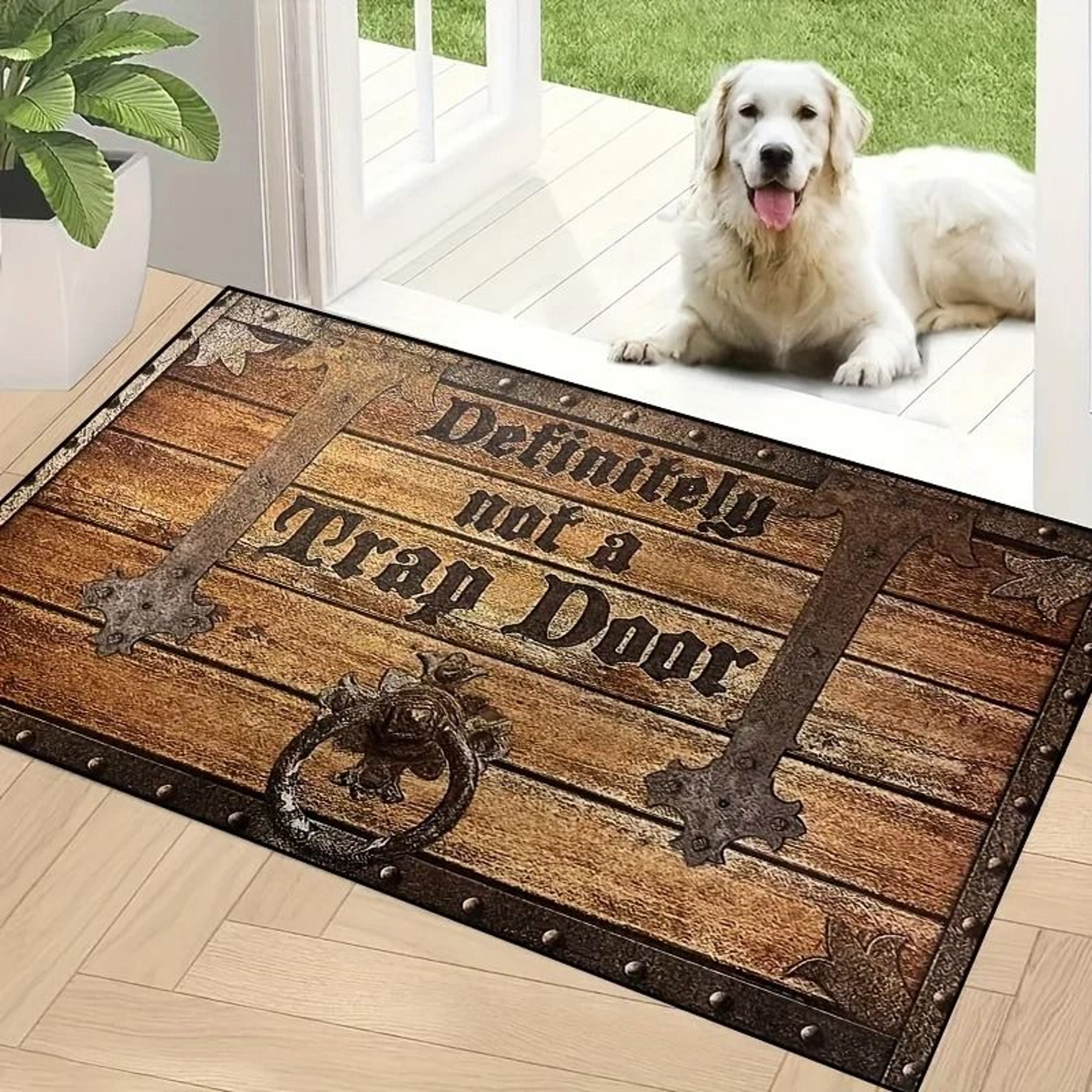 Wooden Box Trap 3D Door Mat  Absorbent Washable Home Decor Carpet  Dirt Resistant Rug For Living Ro 7