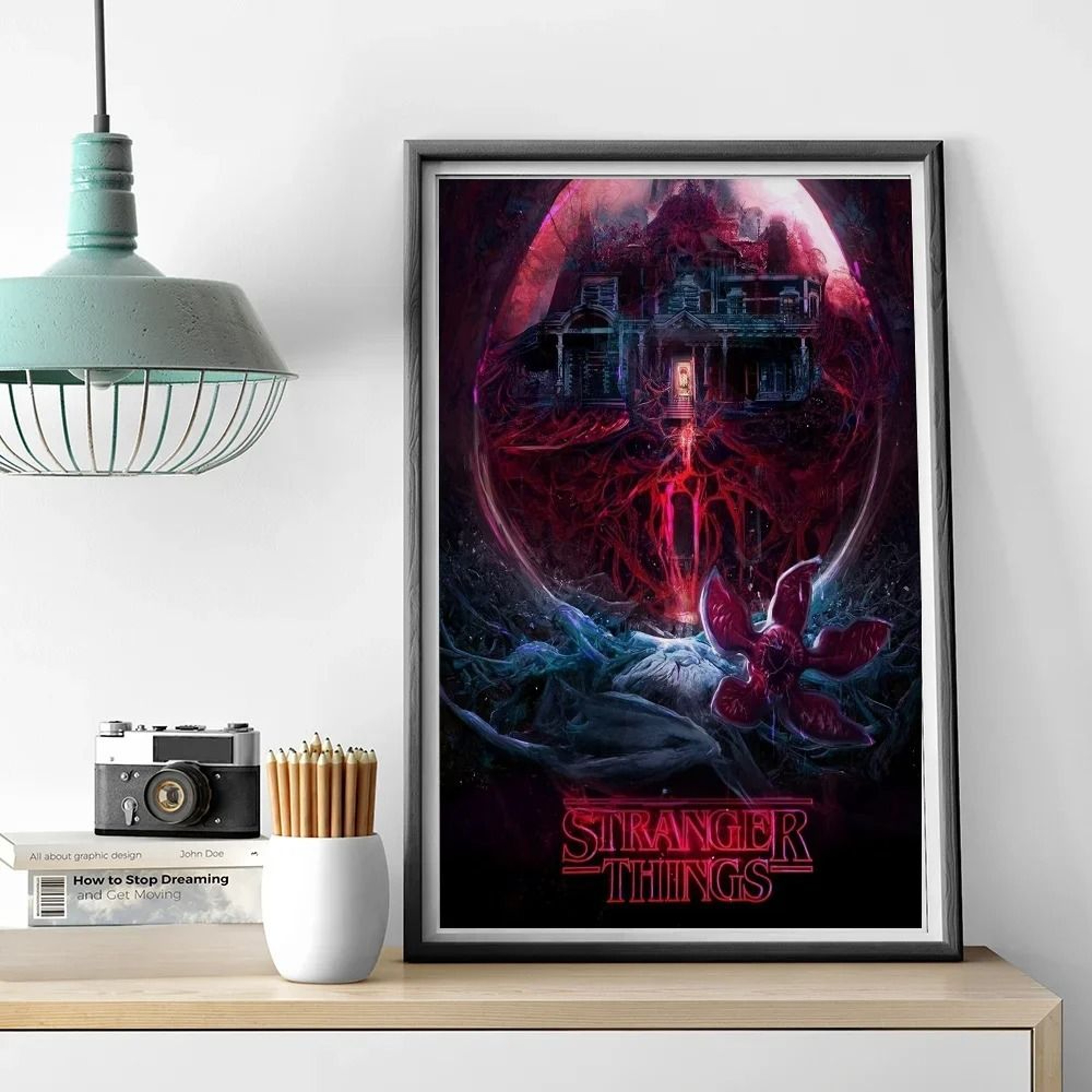 Stranger Things TV Series Poster  Retro SciFi Canvas Painting  Coffee House  Bar Room Wall Art Deco 9