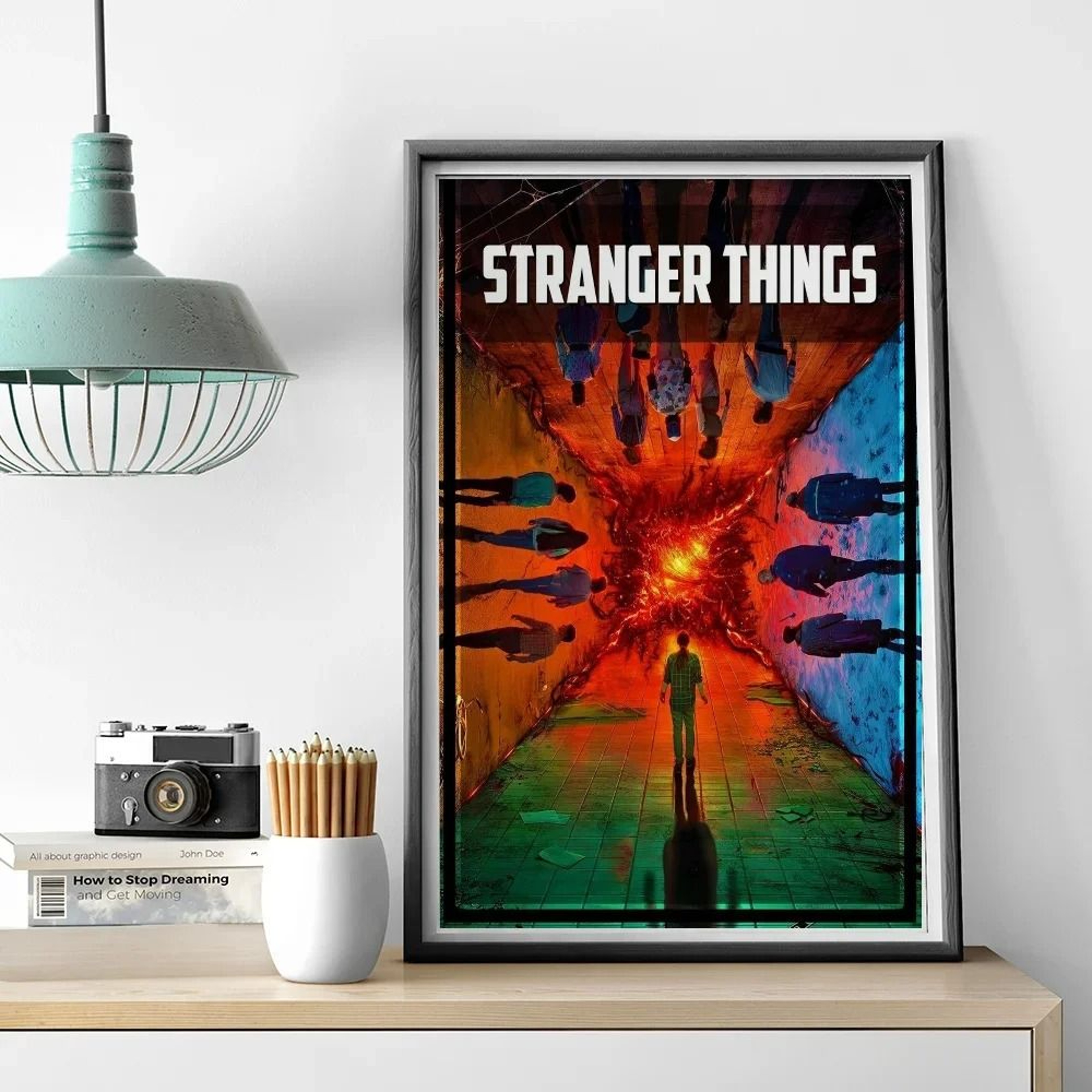 Stranger Things TV Series Poster  Retro SciFi Canvas Painting  Coffee House  Bar Room Wall Art Deco 13