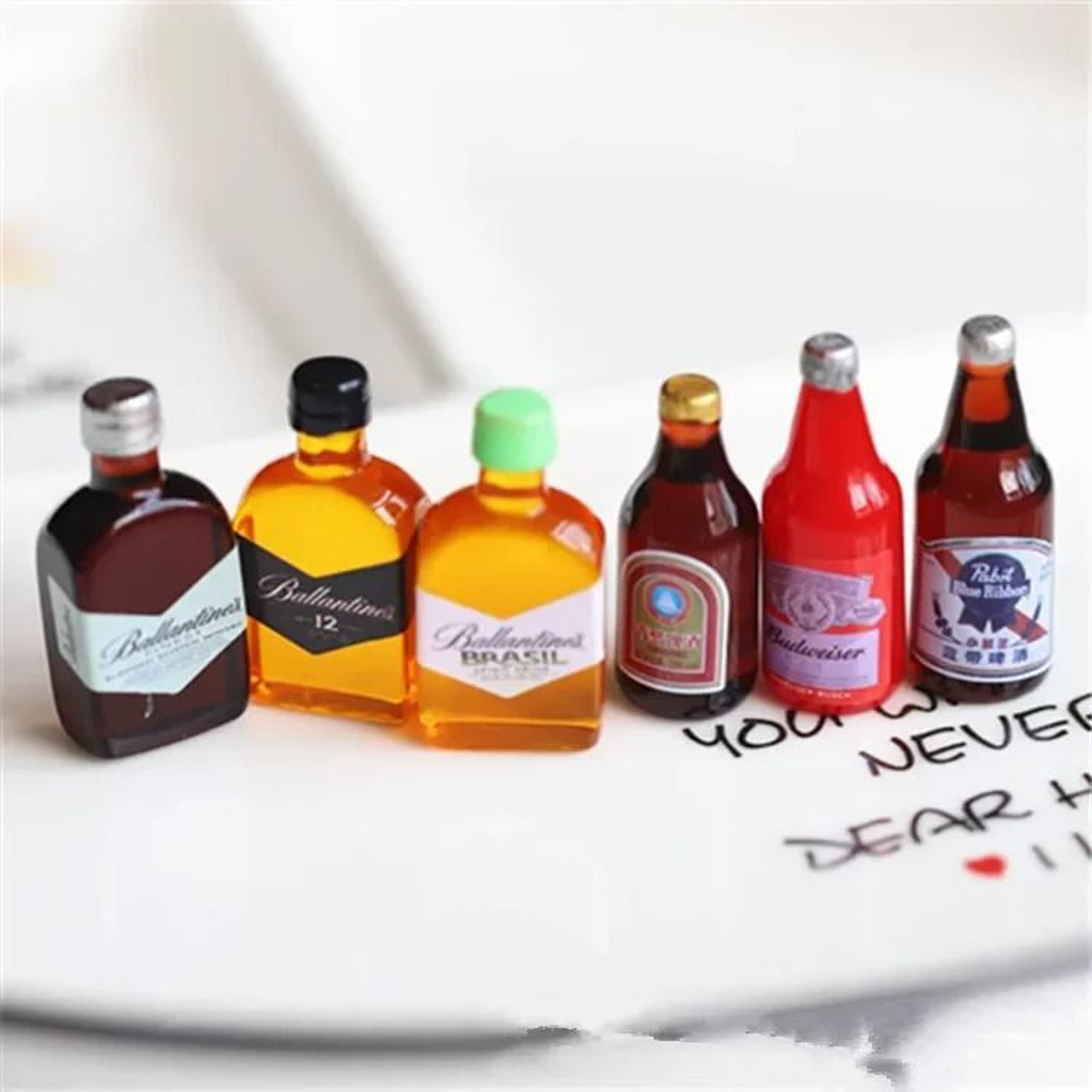 Miniature Resin Beer Glass Set  10Piece Dollhouse Drink Models  Creative Tabletop MicroLandscape De 9
