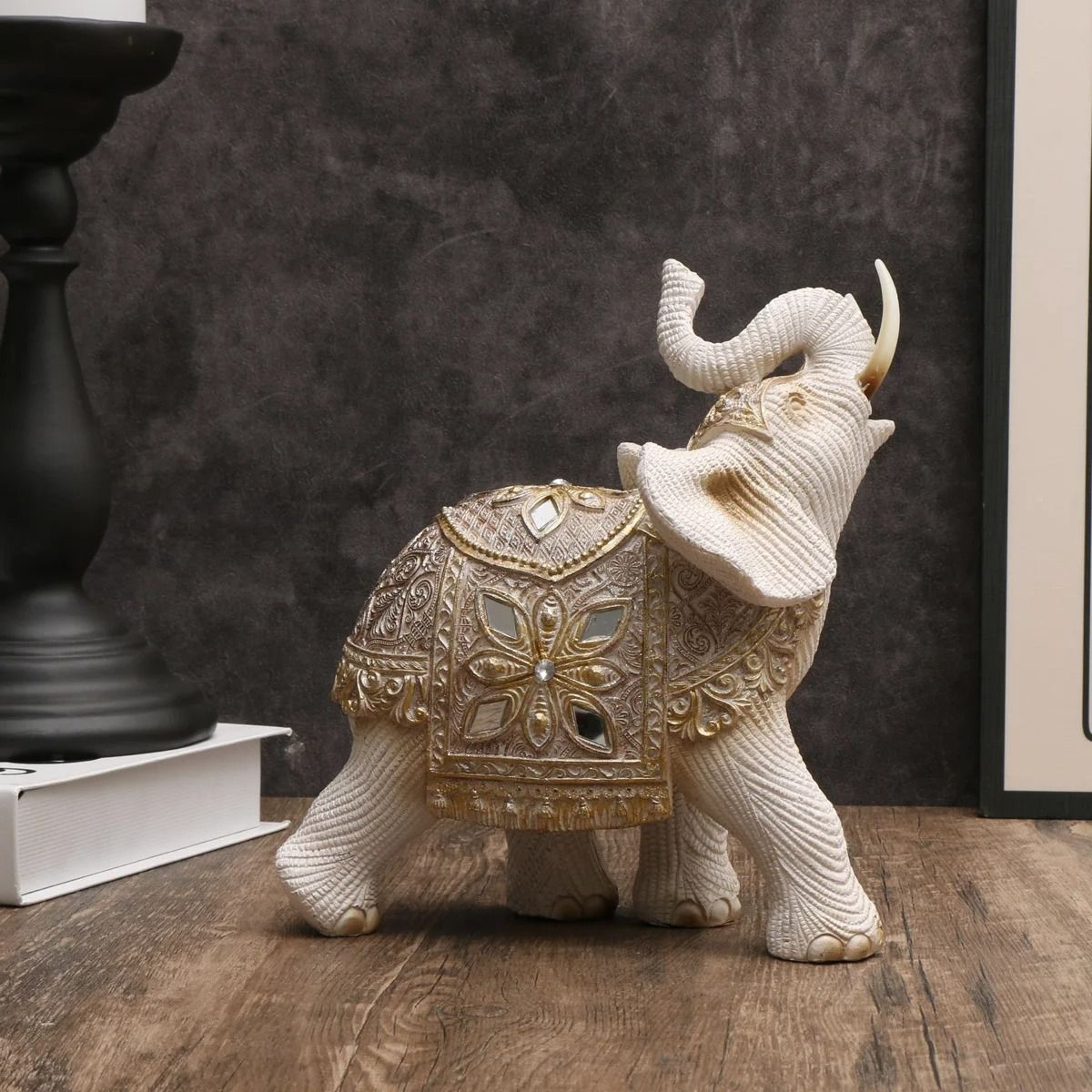 Authentic Lucky Elephant Feng Shui Statue  Wealth Attraction Sculpture  Vibrant Home  Office Prospe 4