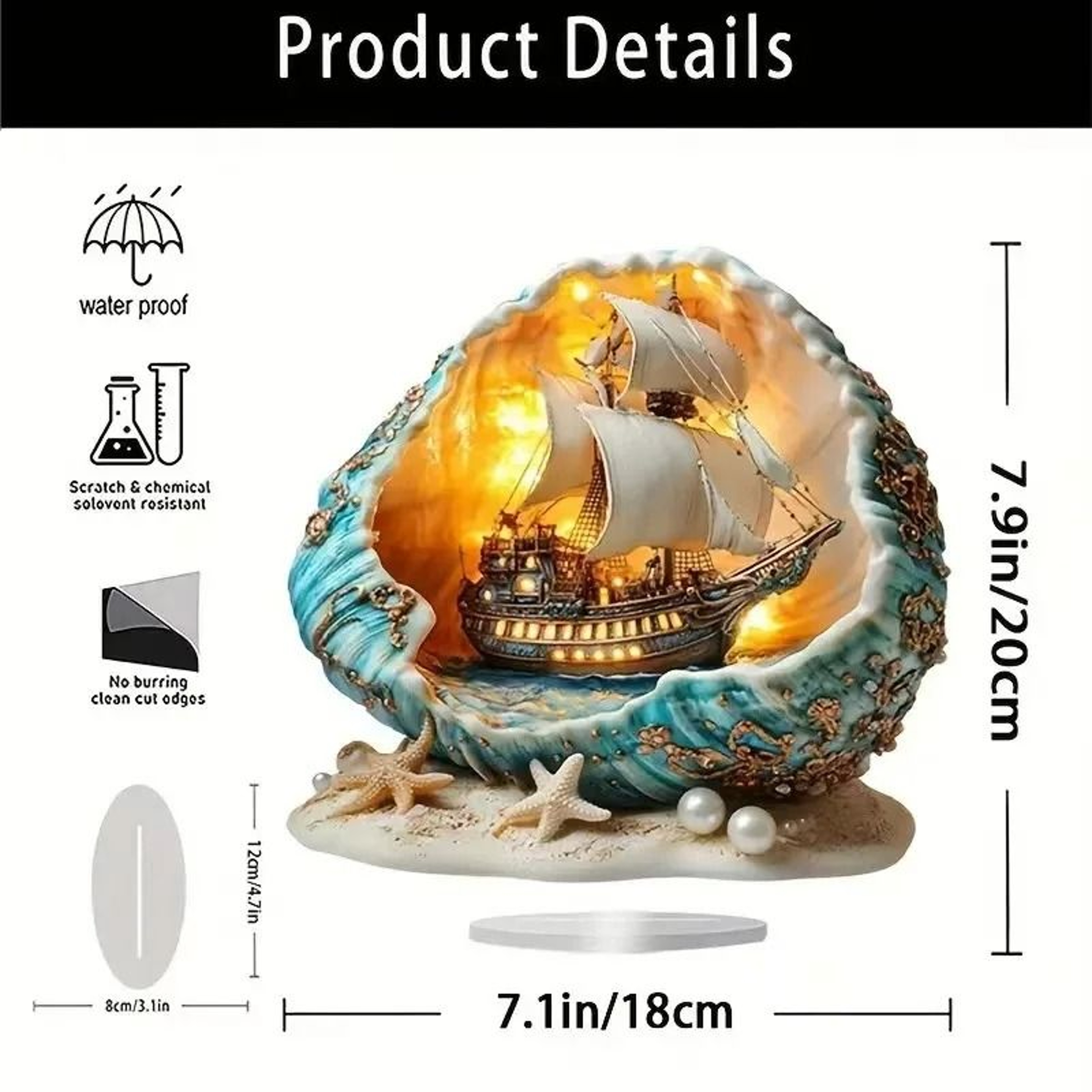 Eid Acrylic Mosque Tabletop Decor  2D Graphic Window Display  Professional Ramadan  Celebration Gif 6