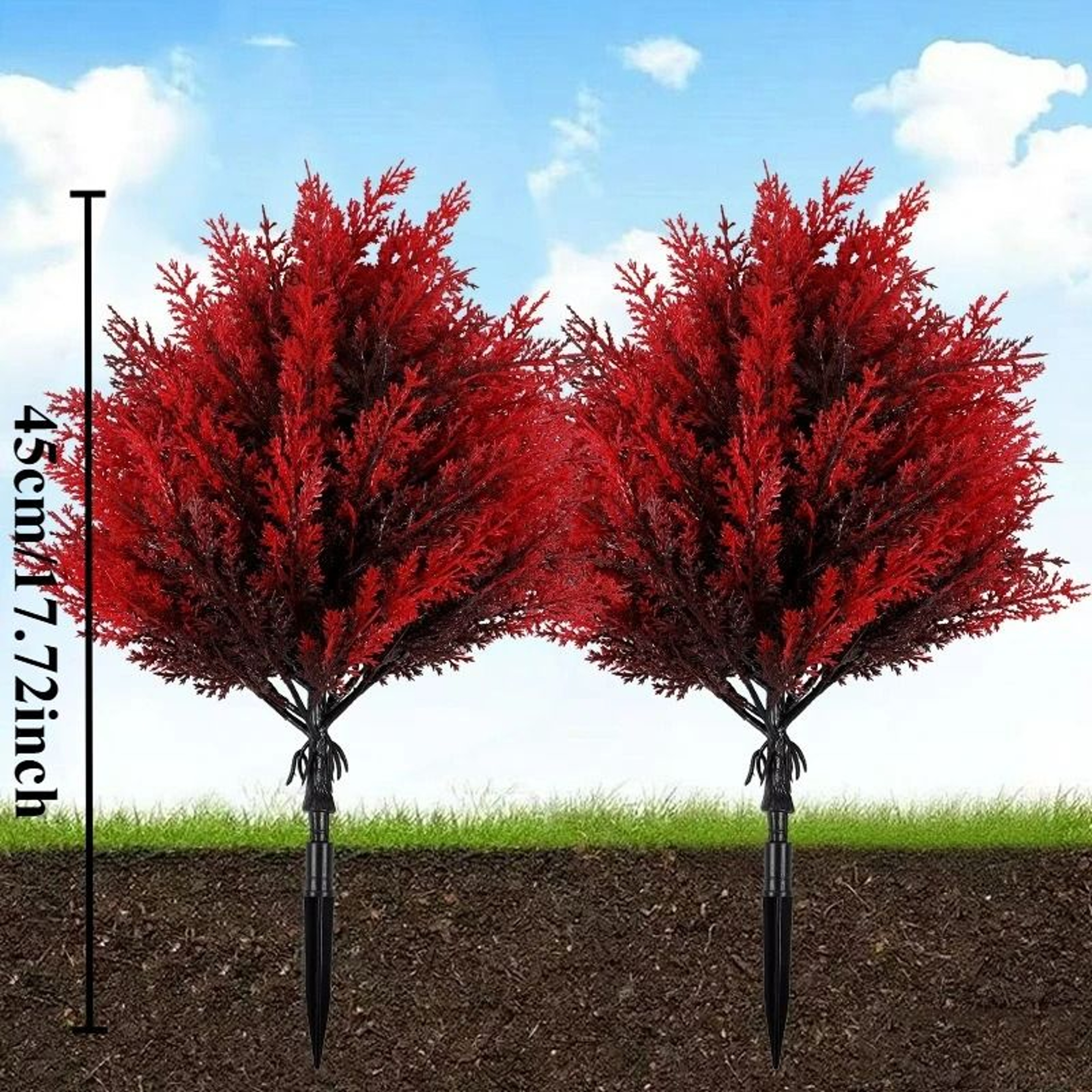 Crimson Lavender Ground Stake  45cm Artificial Garden Topiary  Professional Outdoor Holiday  Office 4
