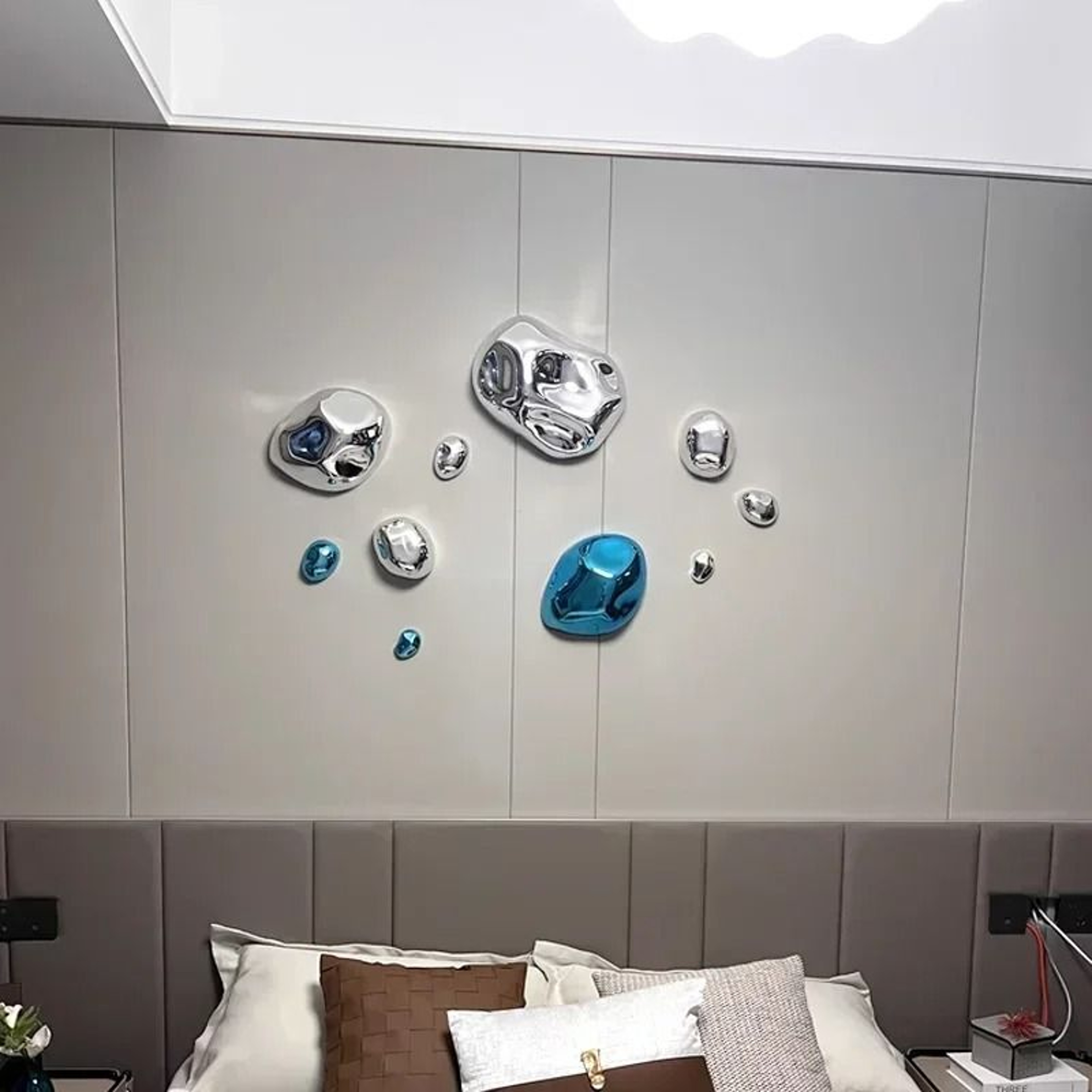 Abstract Simulated Stone Wall Pendant  Creative Mineral Background Decor  Professional Hotel  Execu 4