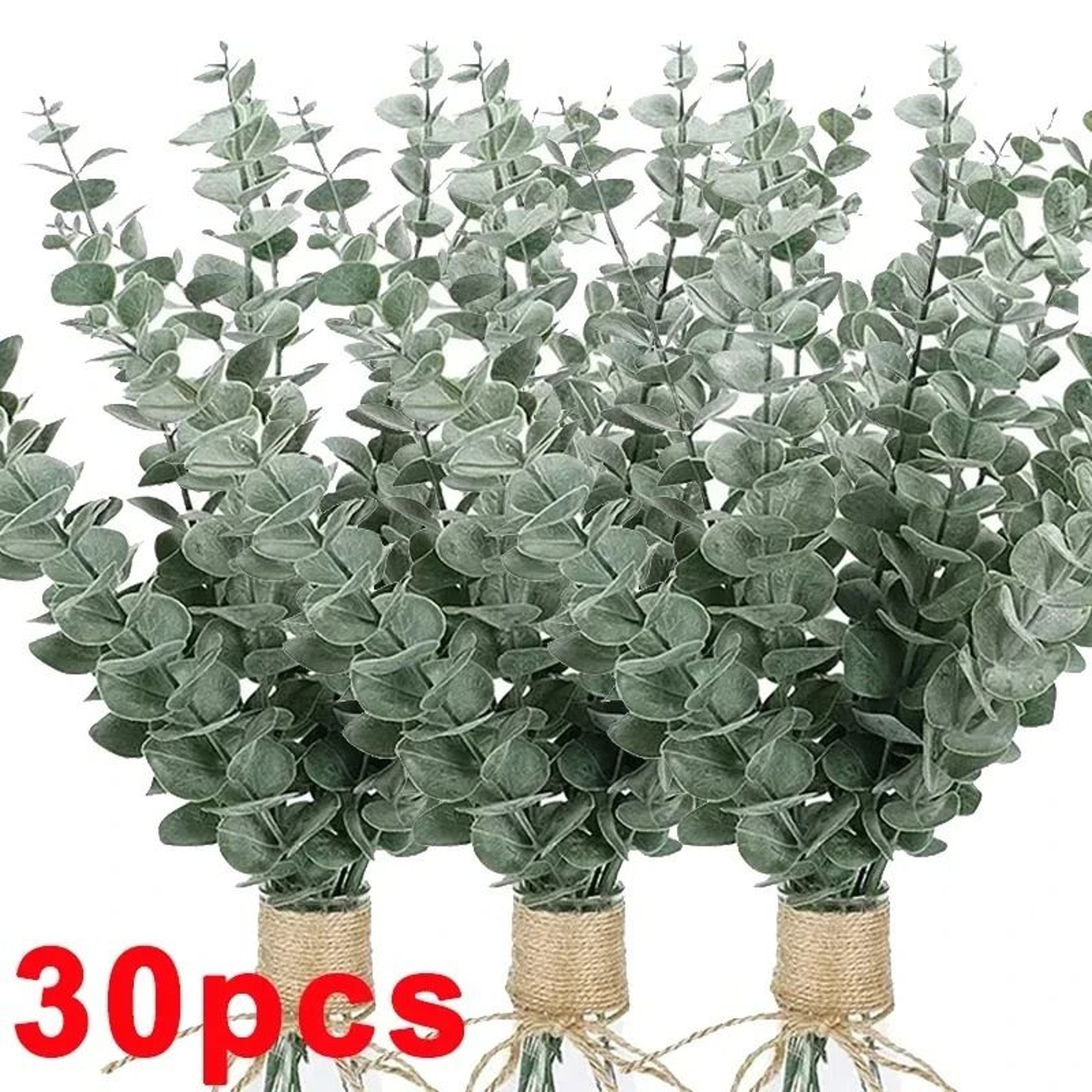 Artificial Eucalyptus Leaf Stems  Silk Greenery Branches  Professional Wedding  Home Sanctuary Deco 12