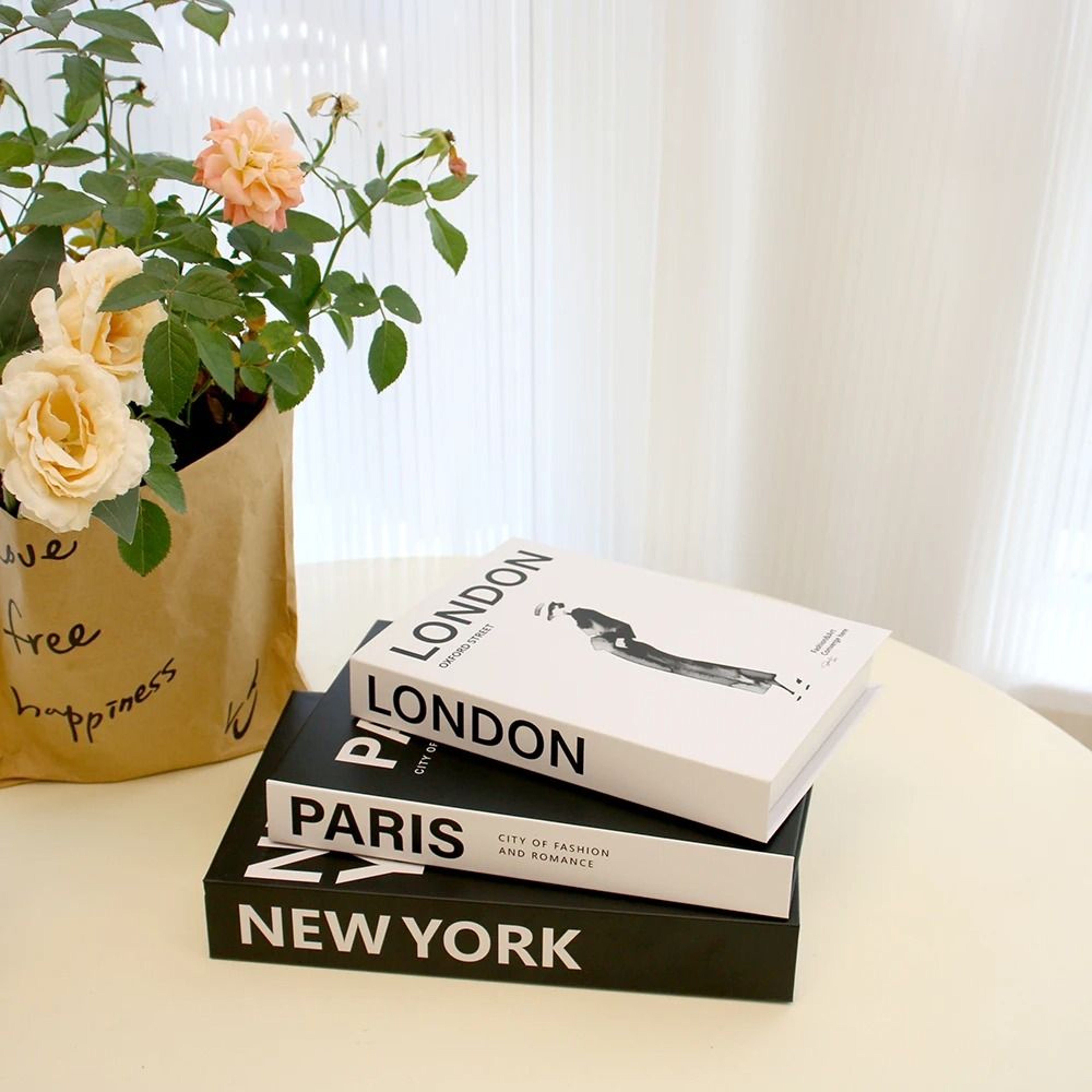 Luxury Faux Book Set  3pc Architectural Coffee Table Decor  Professional Executive Suite  Boutique  5