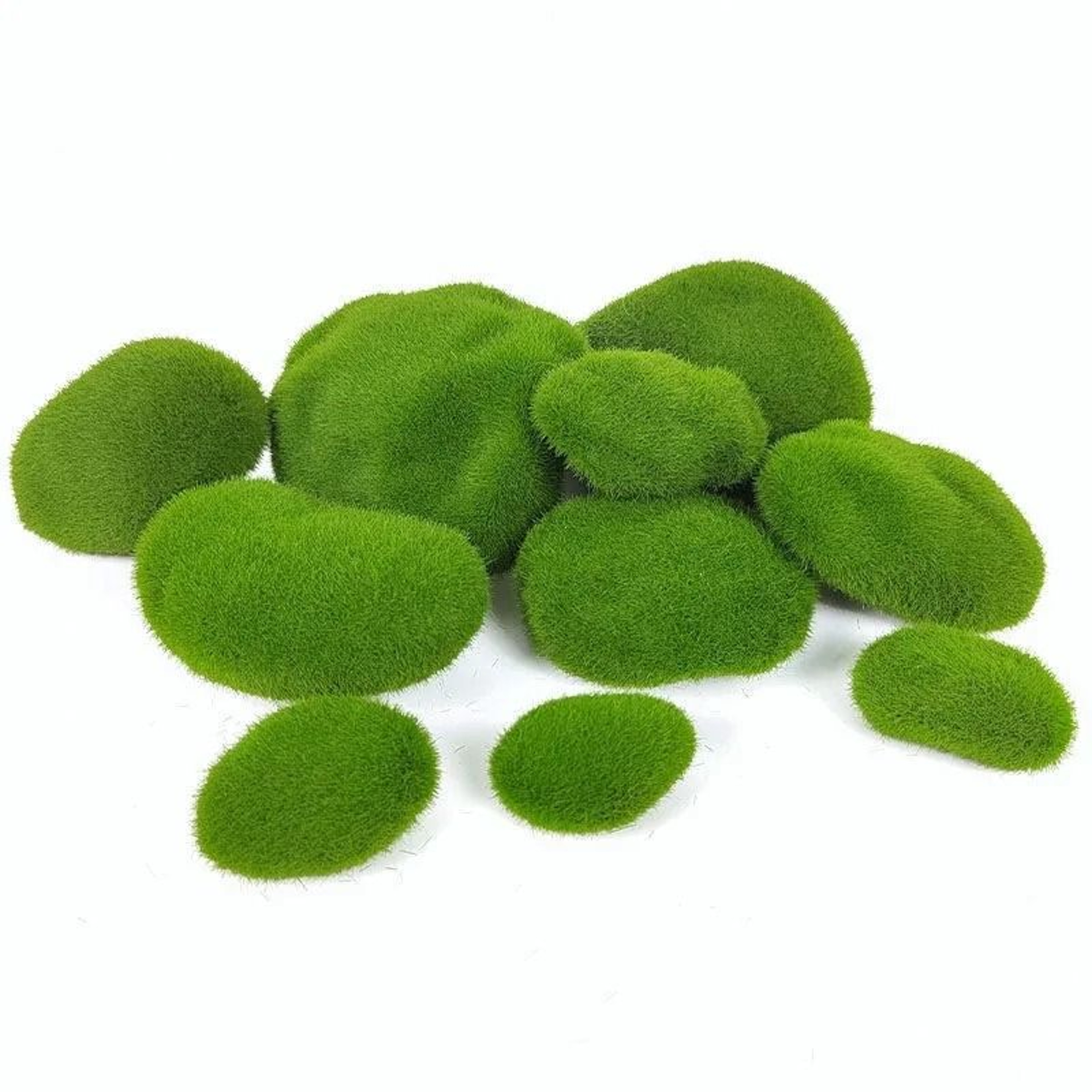 Artificial Green Moss Rocks  Realistic Simulation Stone Balls  Professional Botanical Garden  Home  2
