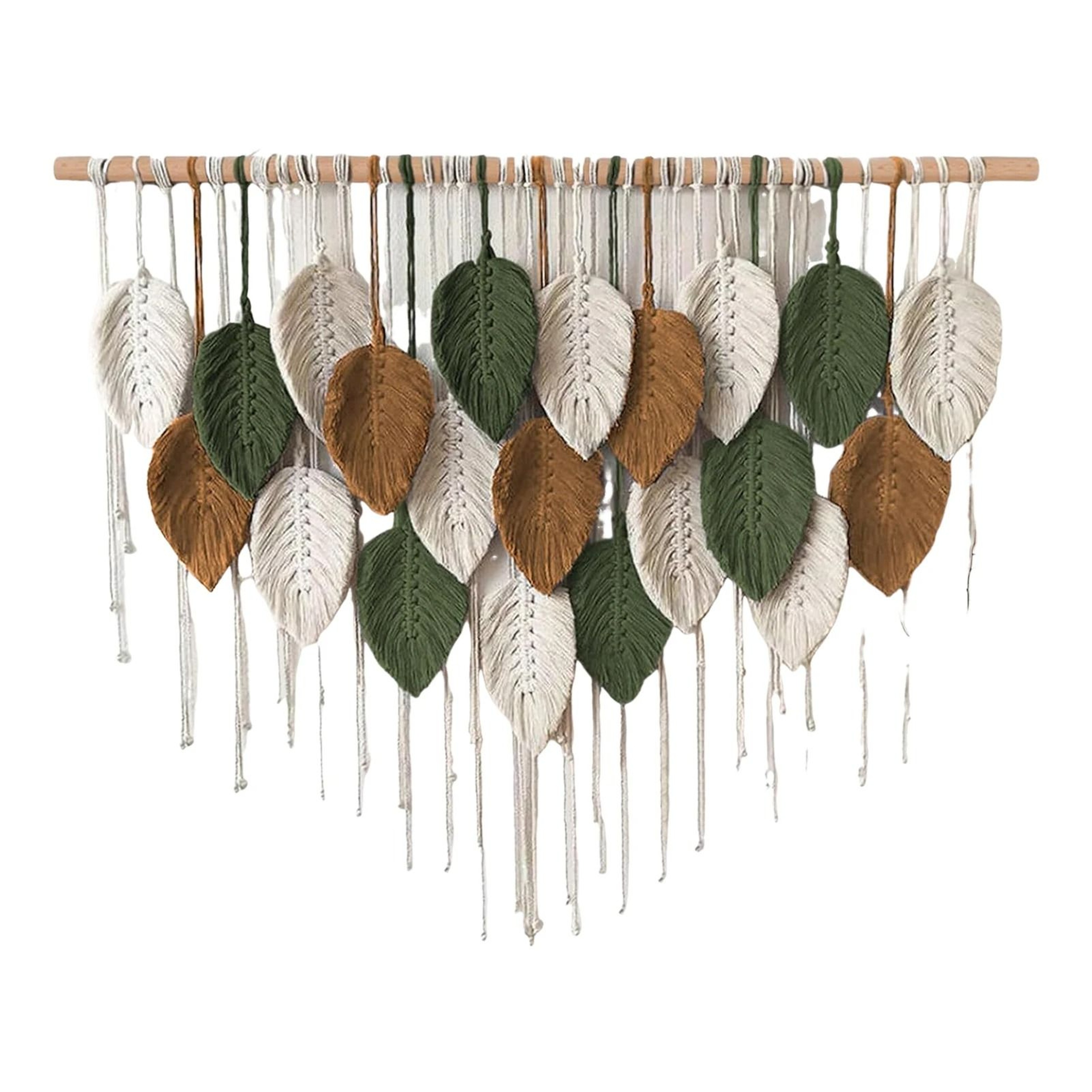 Large Macrame Leaf Tapestry  100cm Bohemian Woven Wall Art  Professional Artisan Home Sanctuary Dec 6