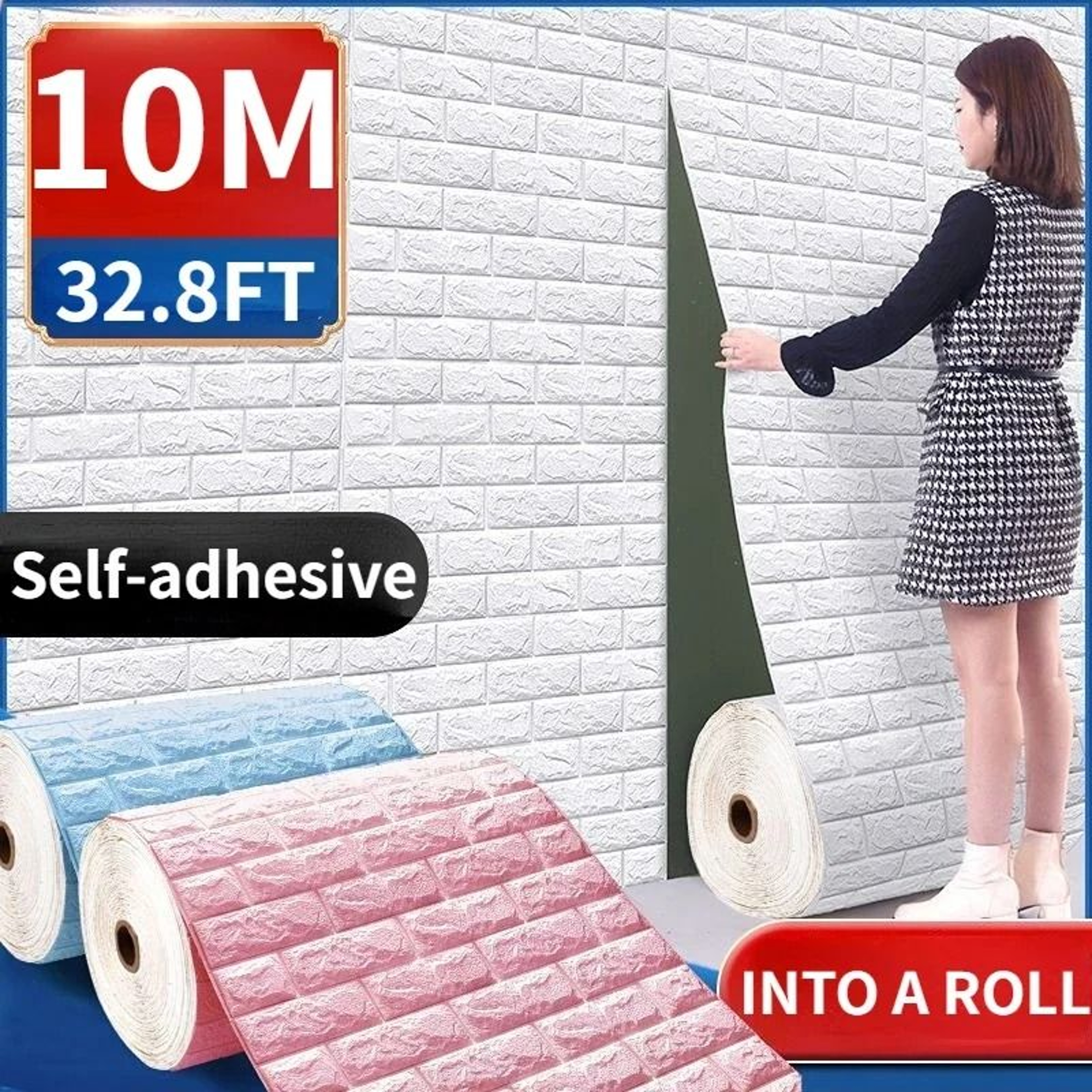 3D Foam Brick Wall Panel  SelfAdhesive Waterproof Decor  Executive TV Backdrop  Living Room Sanctua 0