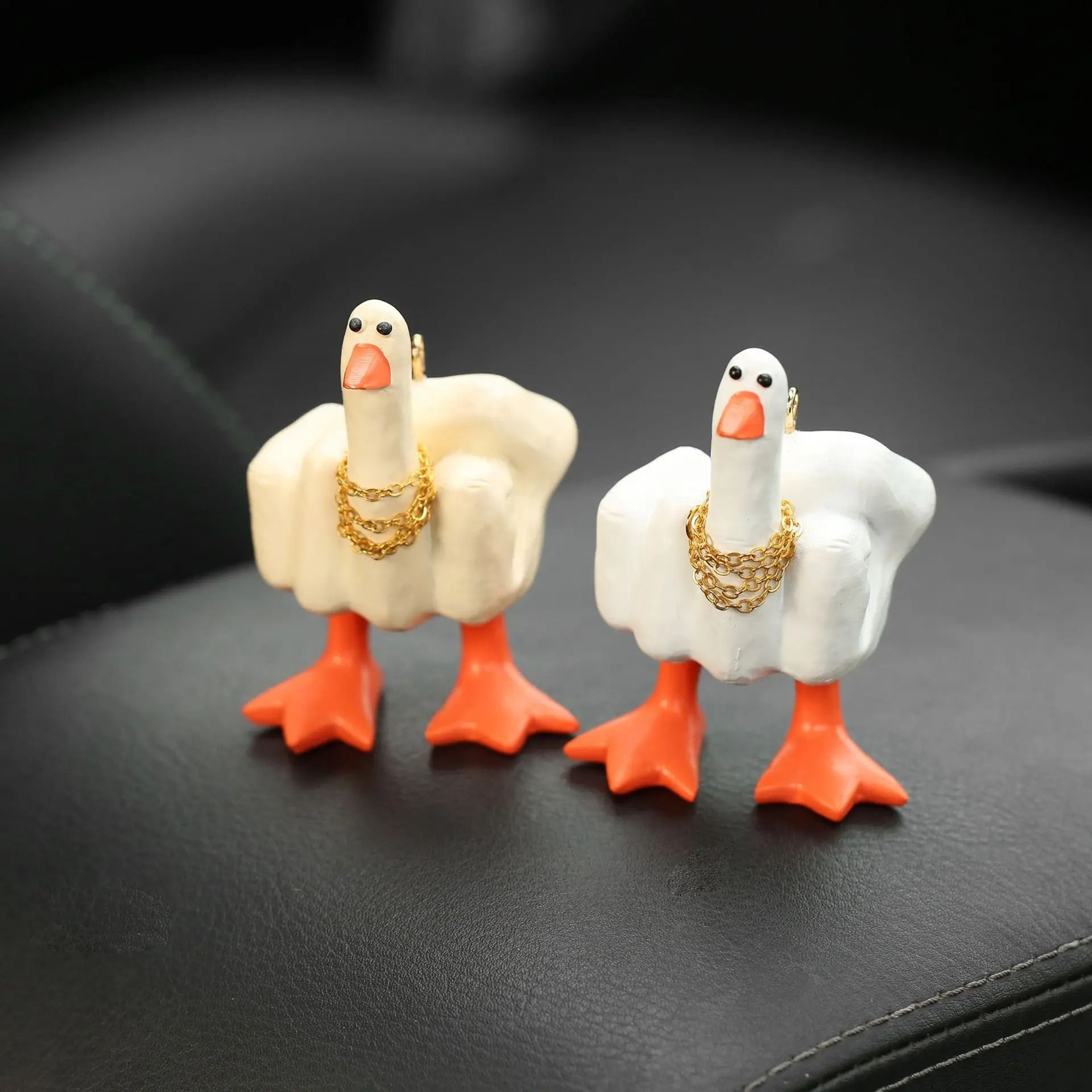 Funny Middle Finger Duck Statue  Resin Desktop Figurine With Glasses  Executive Rebel  Creative San 2