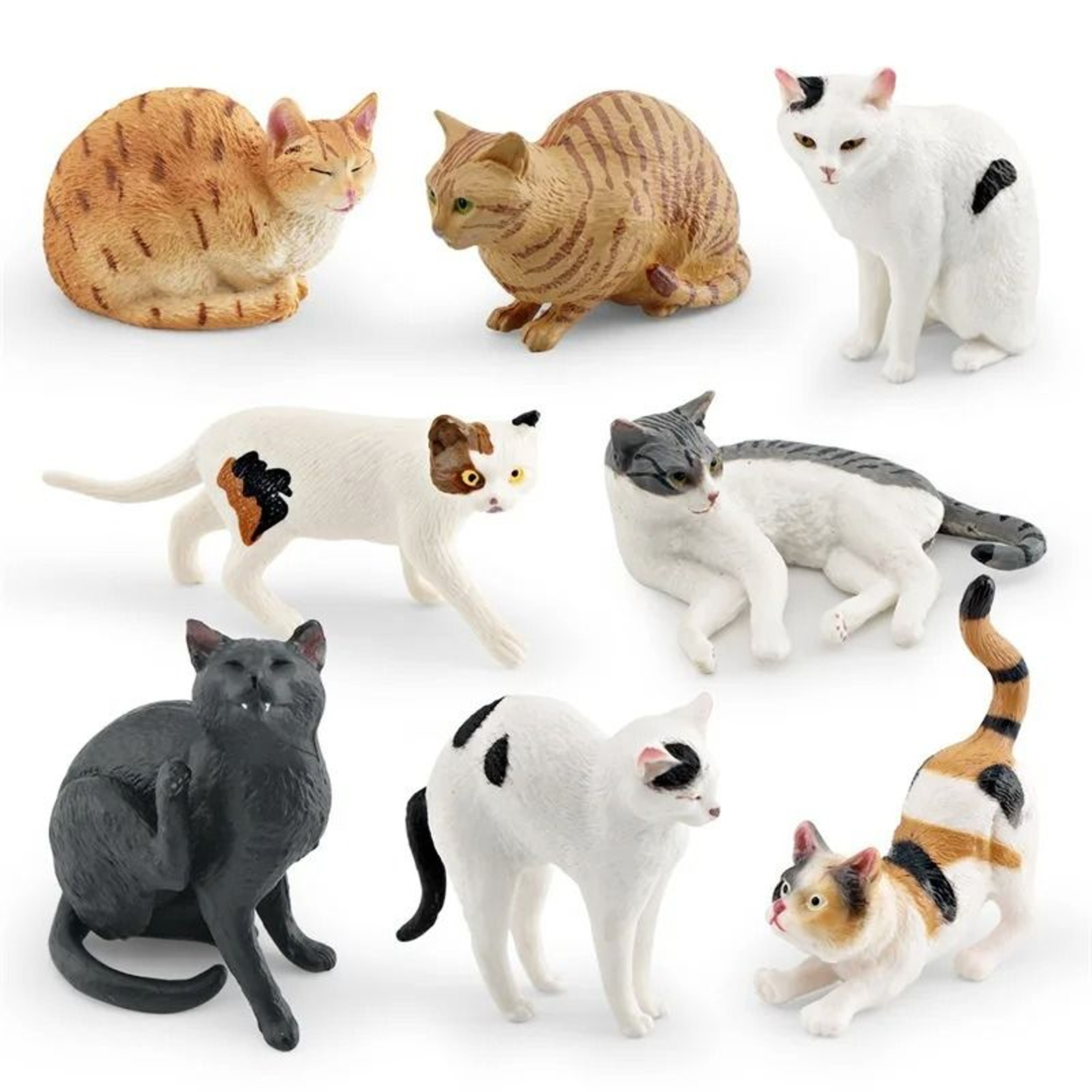 Lying Orange Cat Figurine  Solid Simulation Mini Pet Model  Executive Desktop  Home Studio Sanctuar 0