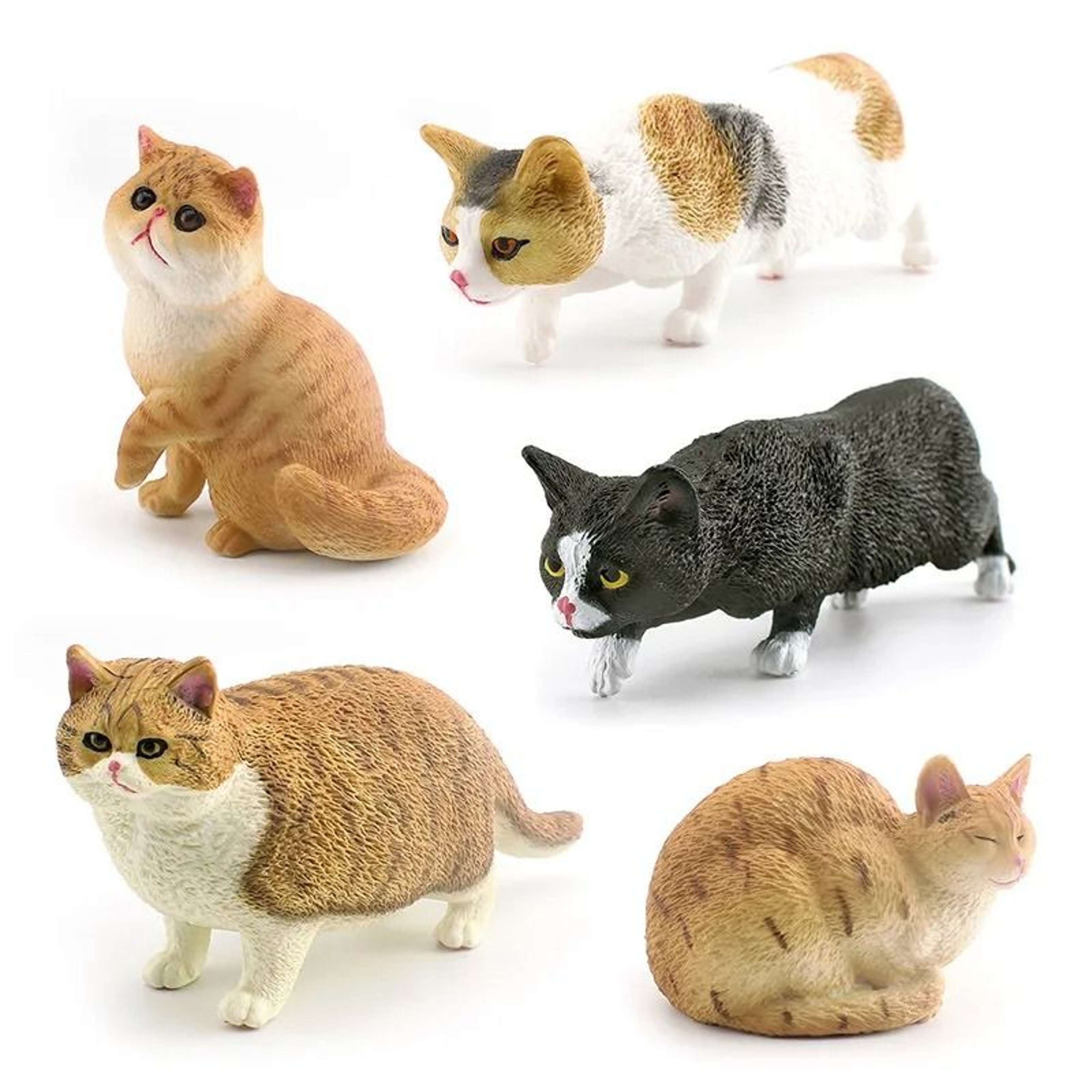 Lying Orange Cat Figurine  Solid Simulation Mini Pet Model  Executive Desktop  Home Studio Sanctuar 4