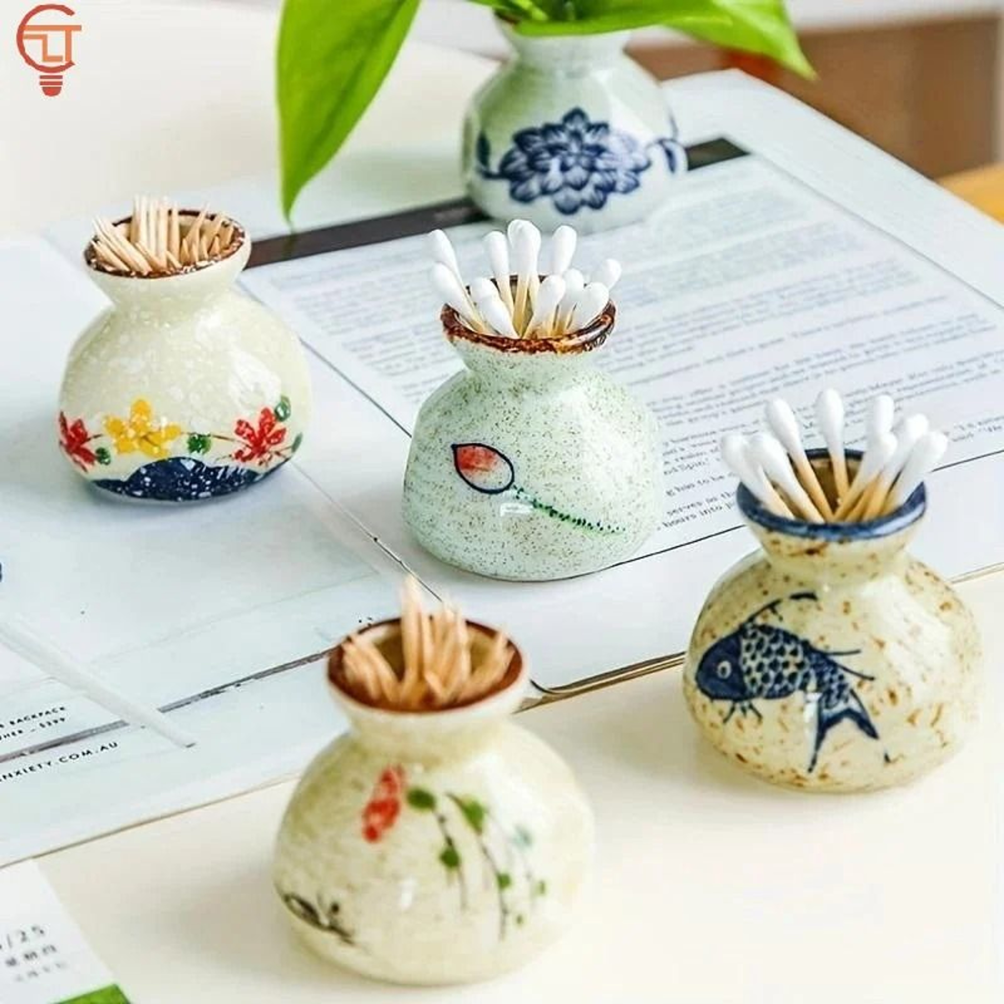 Artisan Dynasty Ceramic Miniature  Retro Storage Jar  Micro Vase  Executive Studio  Zen Sanctuary D 4