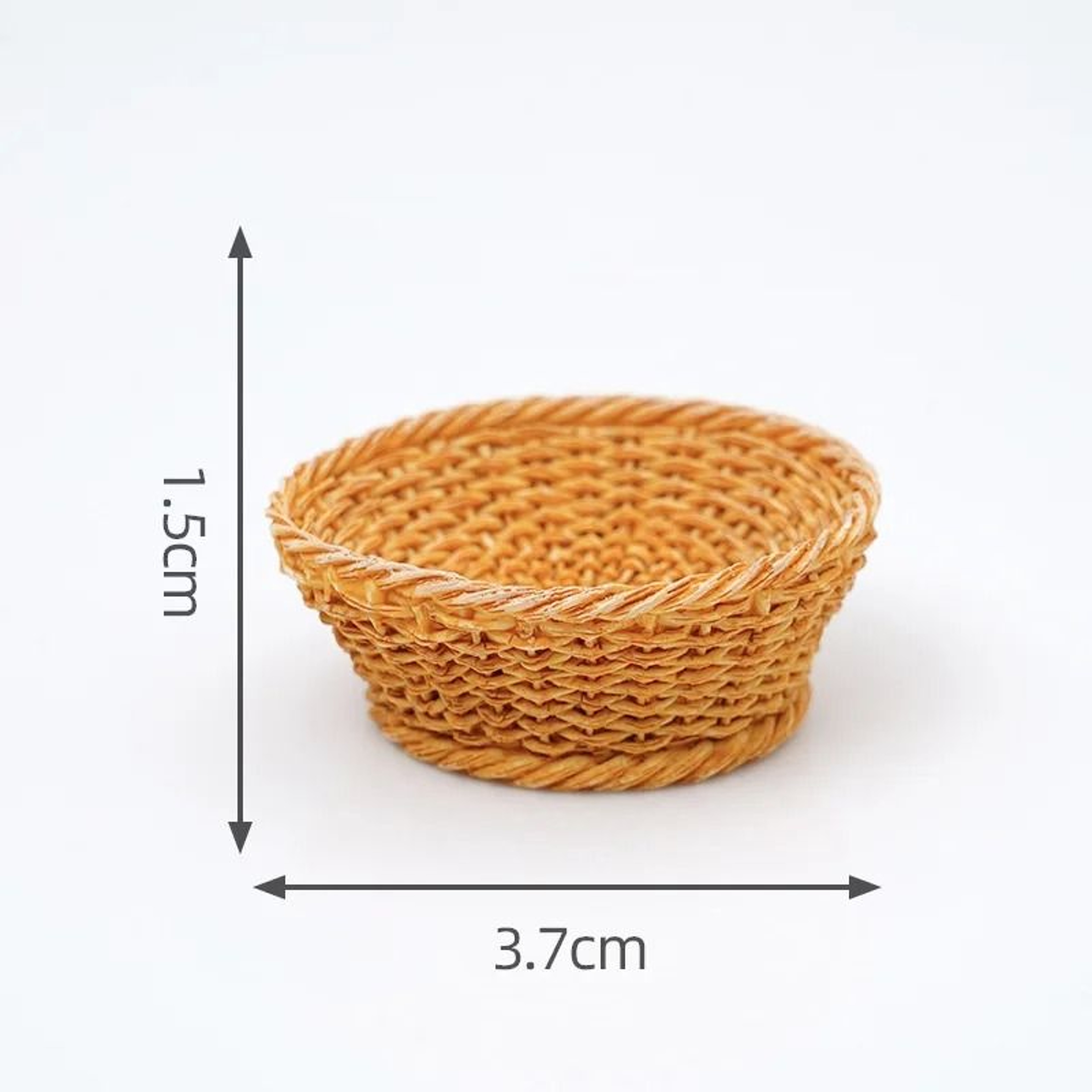 Artisan Mini Rattan Basket  Simulated Woven Display Model  Executive Studio  Dollhouse Sanctuary De 12