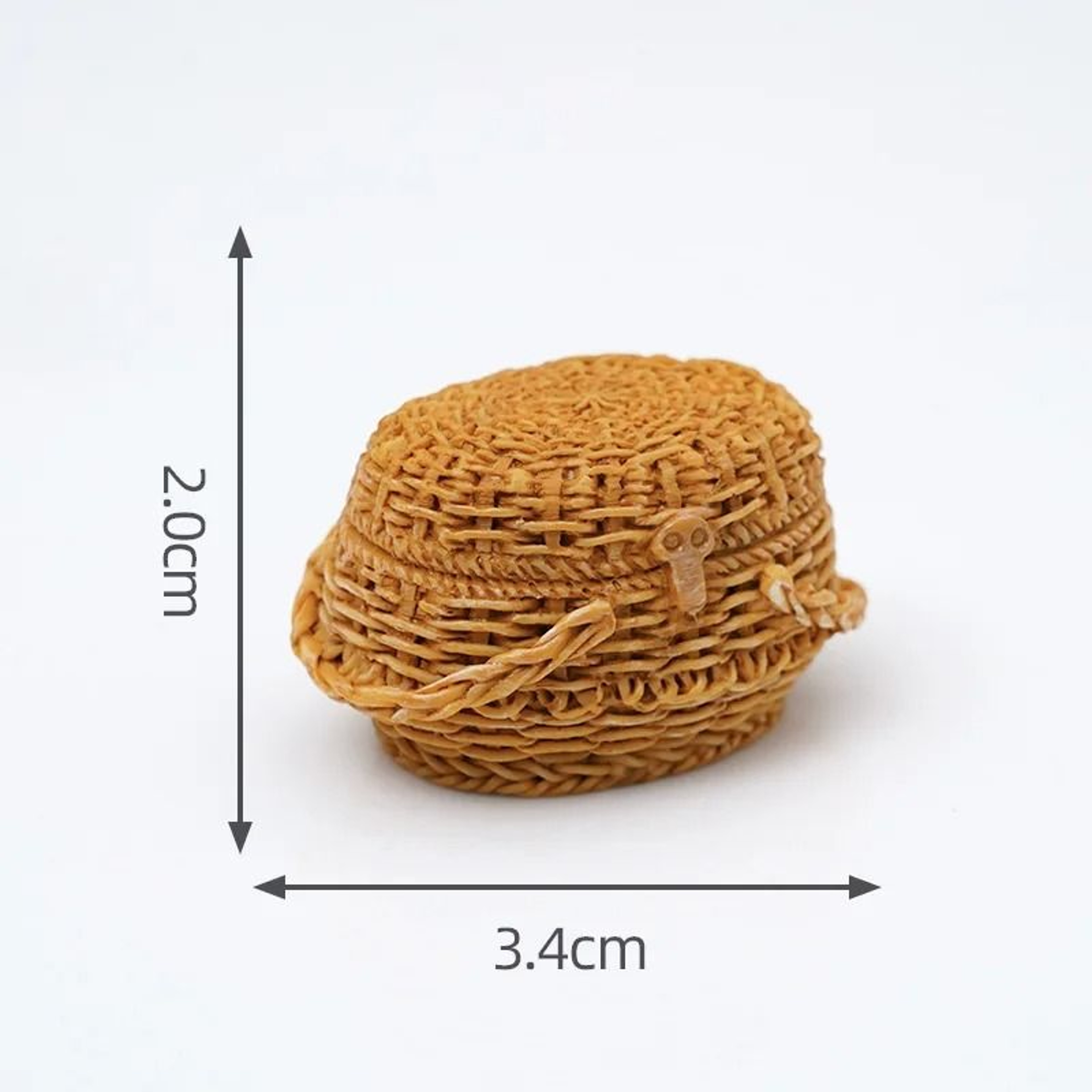 Artisan Mini Rattan Basket  Simulated Woven Display Model  Executive Studio  Dollhouse Sanctuary De 20