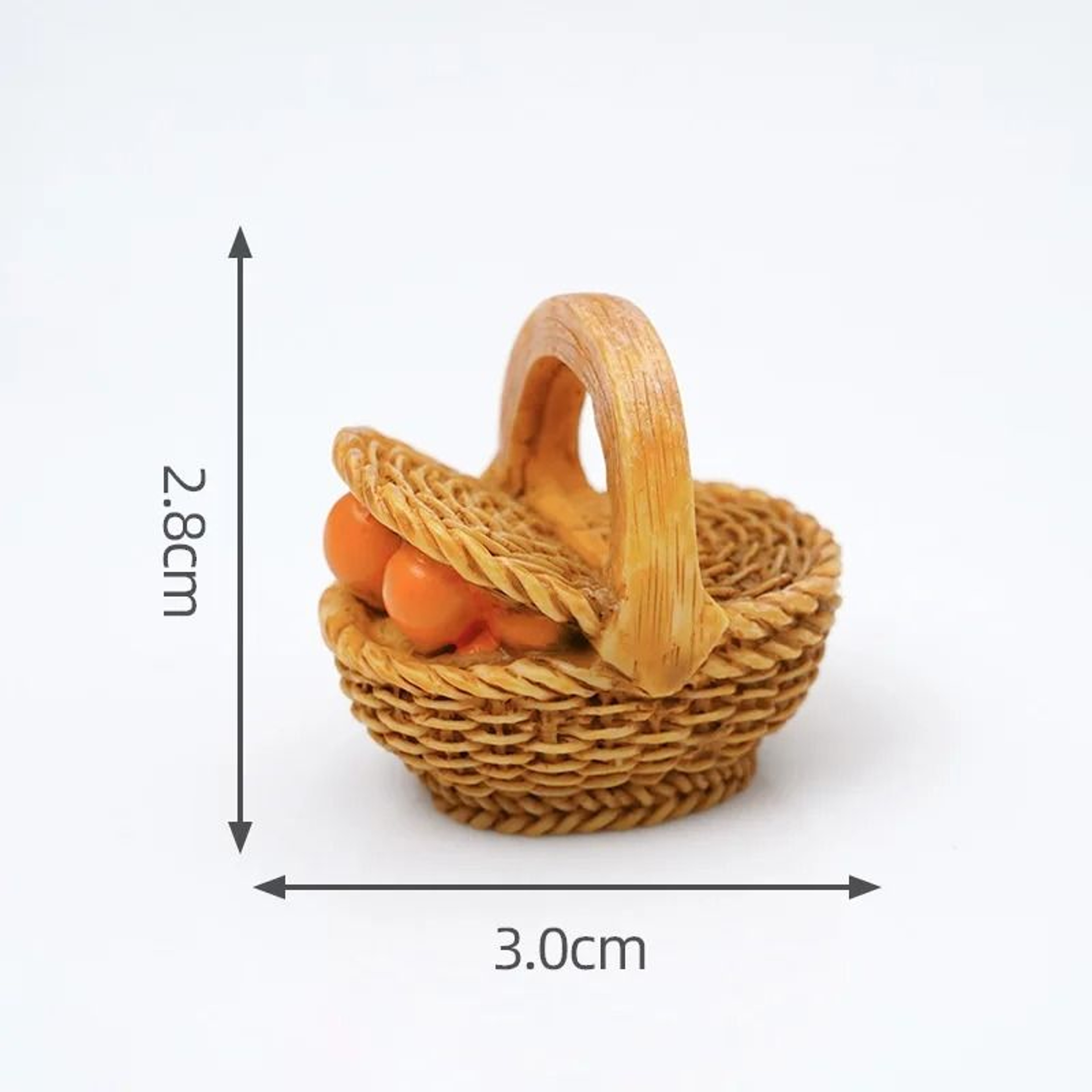 Artisan Mini Rattan Basket  Simulated Woven Display Model  Executive Studio  Dollhouse Sanctuary De 21