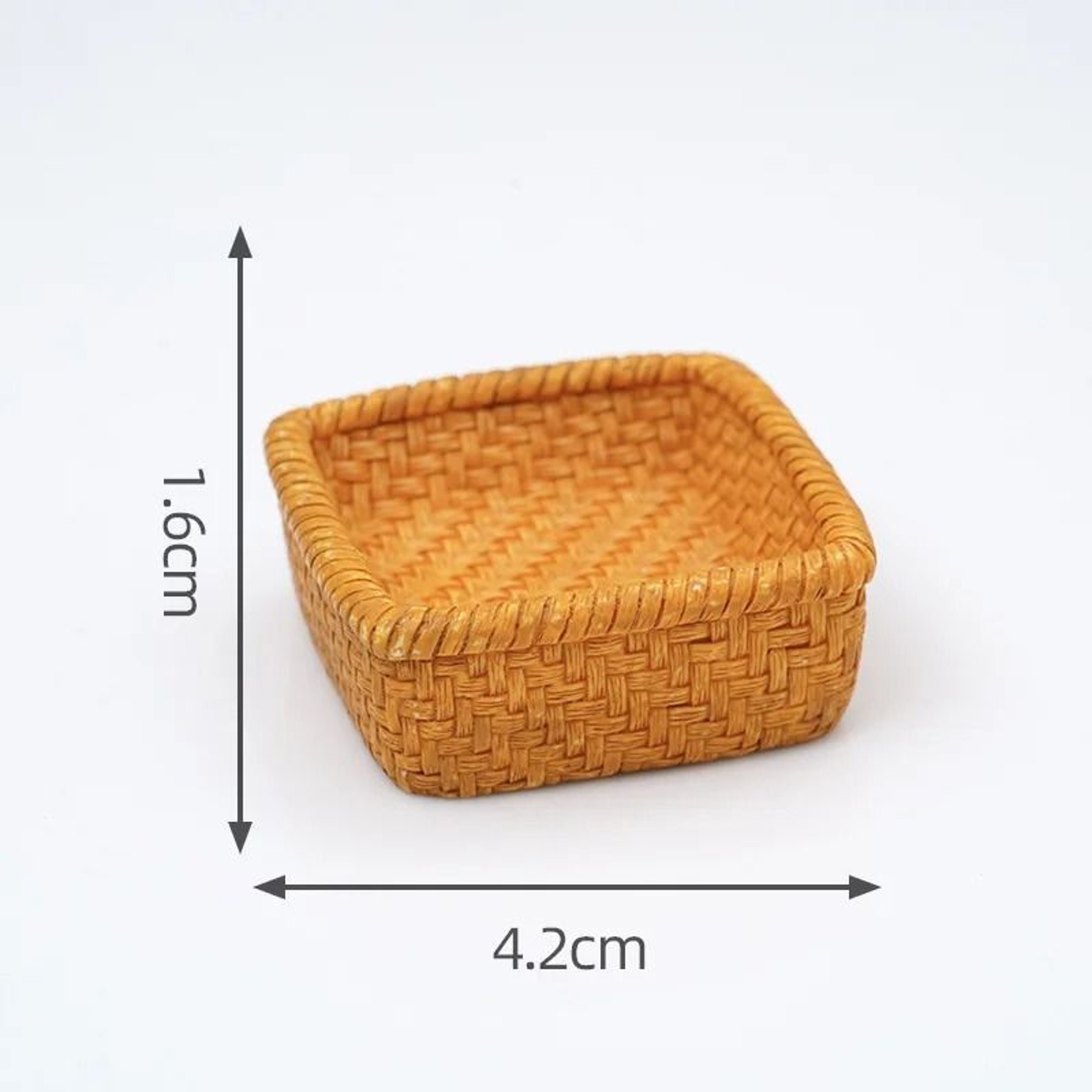 Artisan Mini Rattan Basket  Simulated Woven Display Model  Executive Studio  Dollhouse Sanctuary De 23