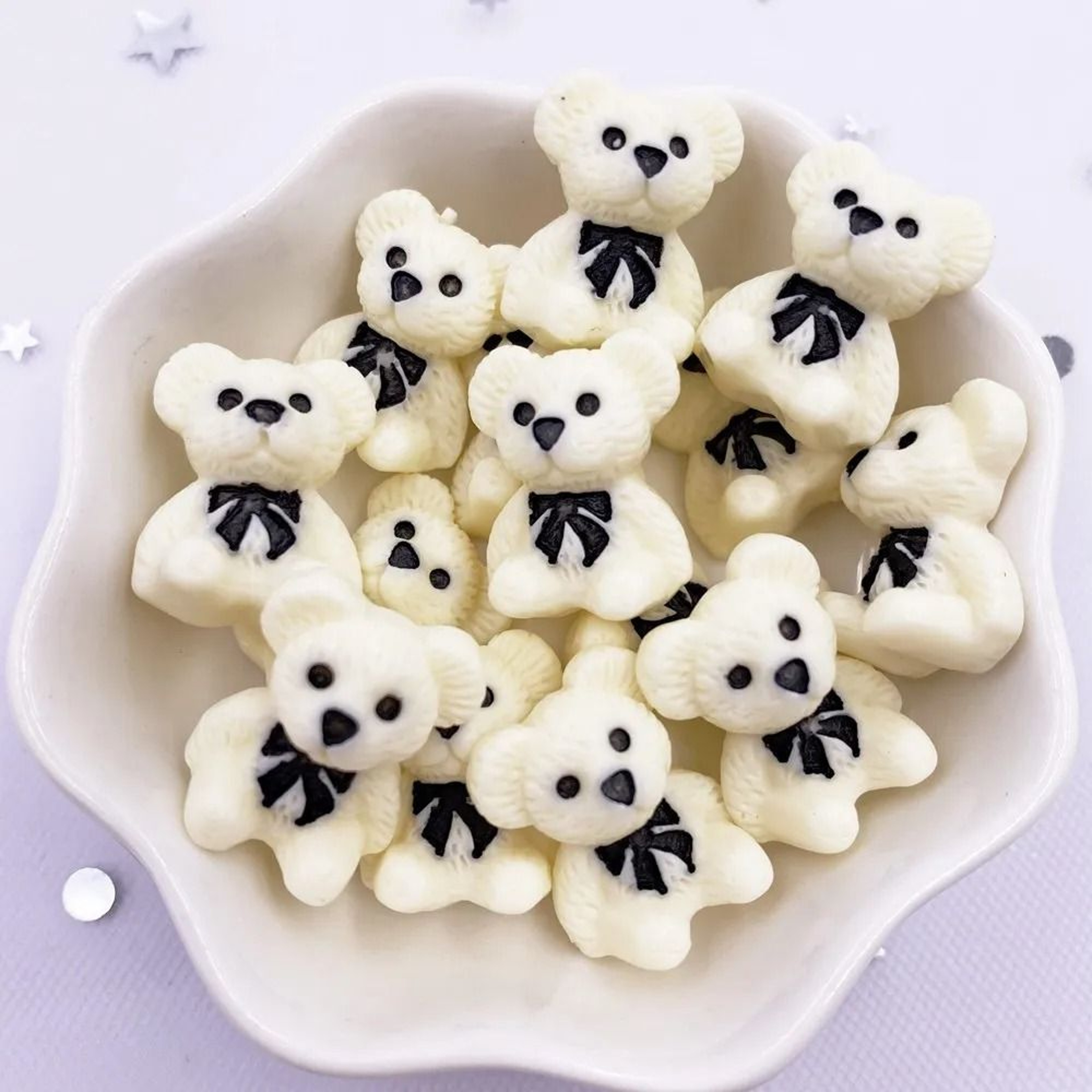 Artisan Bear Flatback Charms  10PCS HandPainted Resin Figurines  Executive Studio  DIY Sanctuary De 12