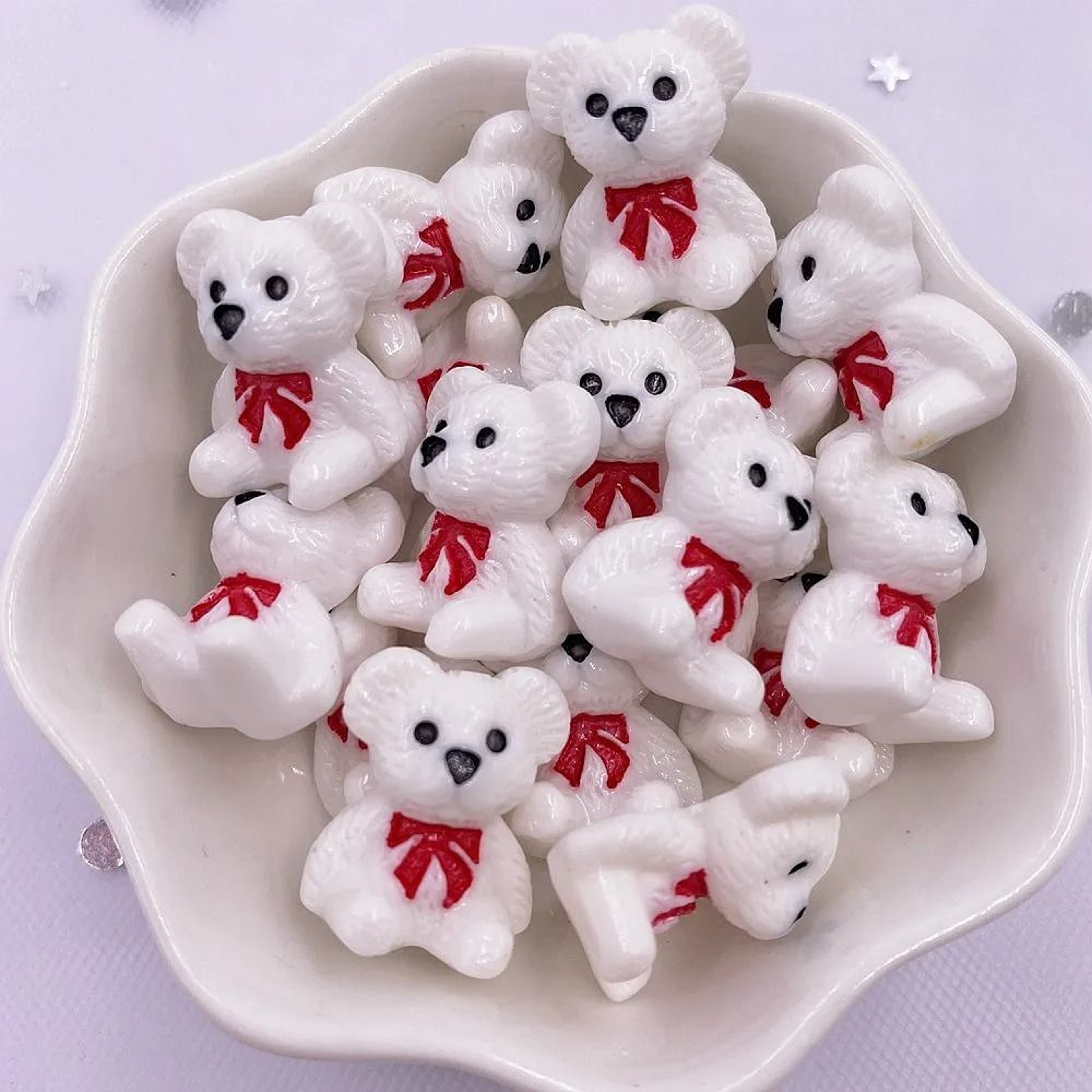 Artisan Bear Flatback Charms  10PCS HandPainted Resin Figurines  Executive Studio  DIY Sanctuary De 5