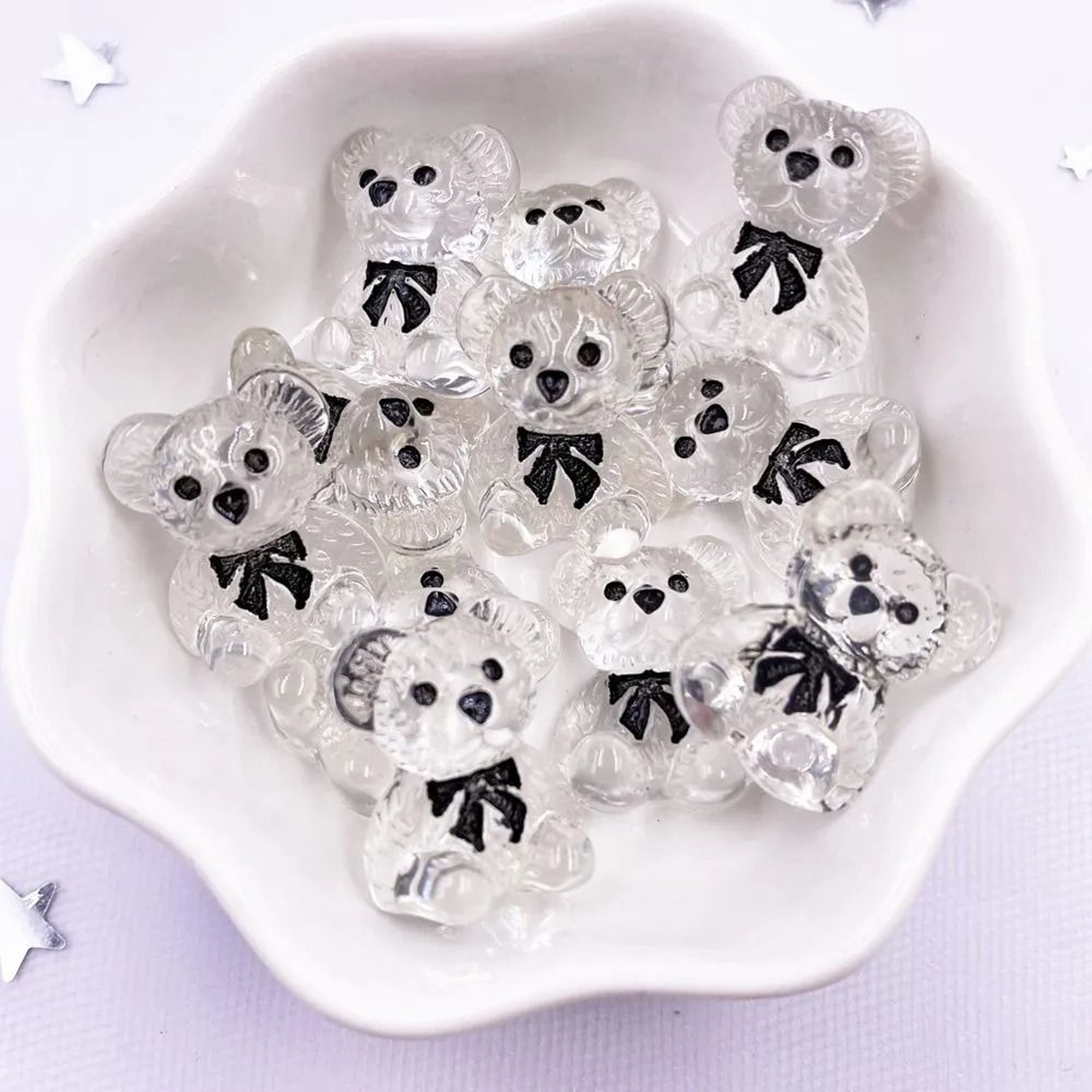 Artisan Bear Flatback Charms  10PCS HandPainted Resin Figurines  Executive Studio  DIY Sanctuary De 8
