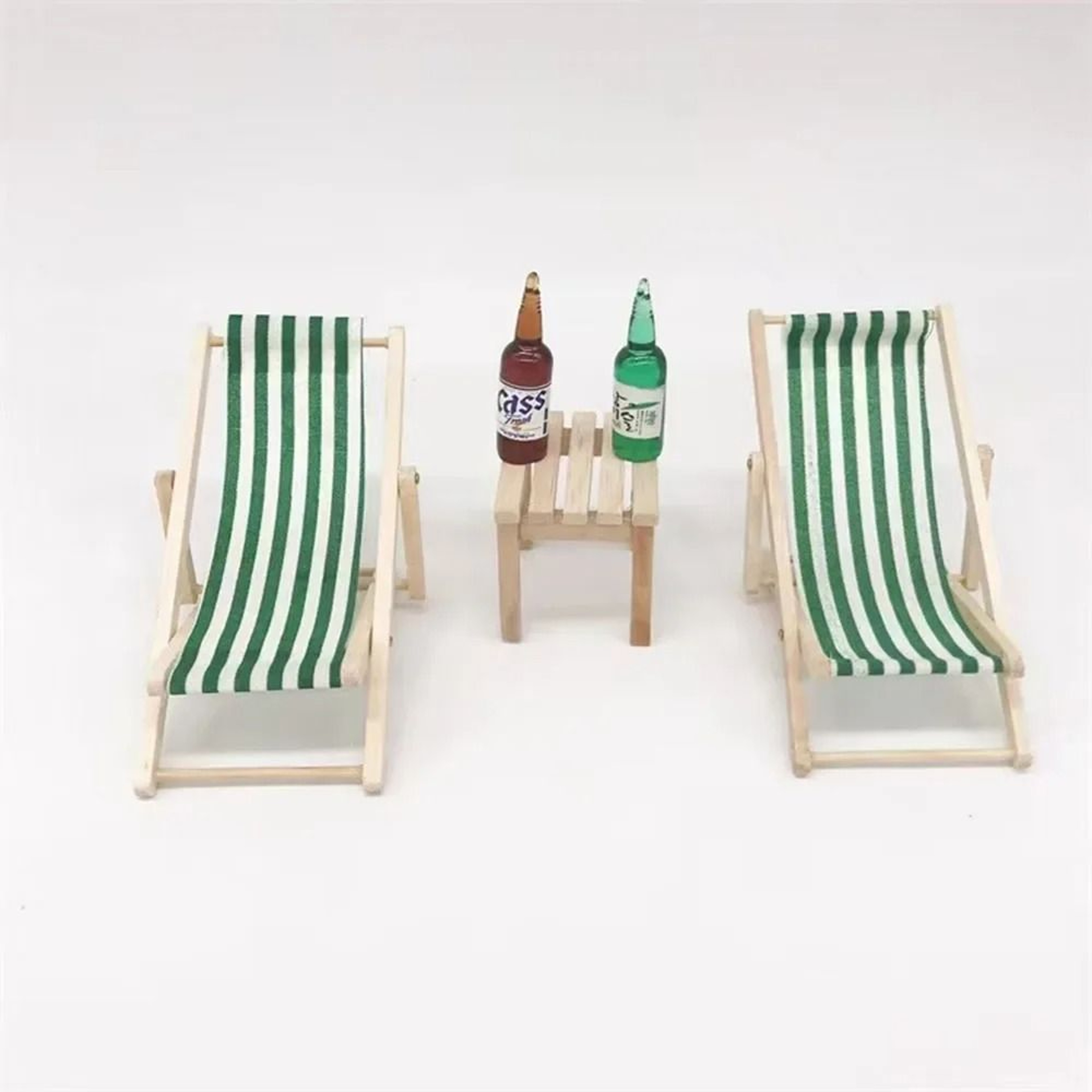 Coastal Miniature Deck Chair  112 Scale Folding Dollhouse Furniture  Executive Studio  Zen Sanctuar 3