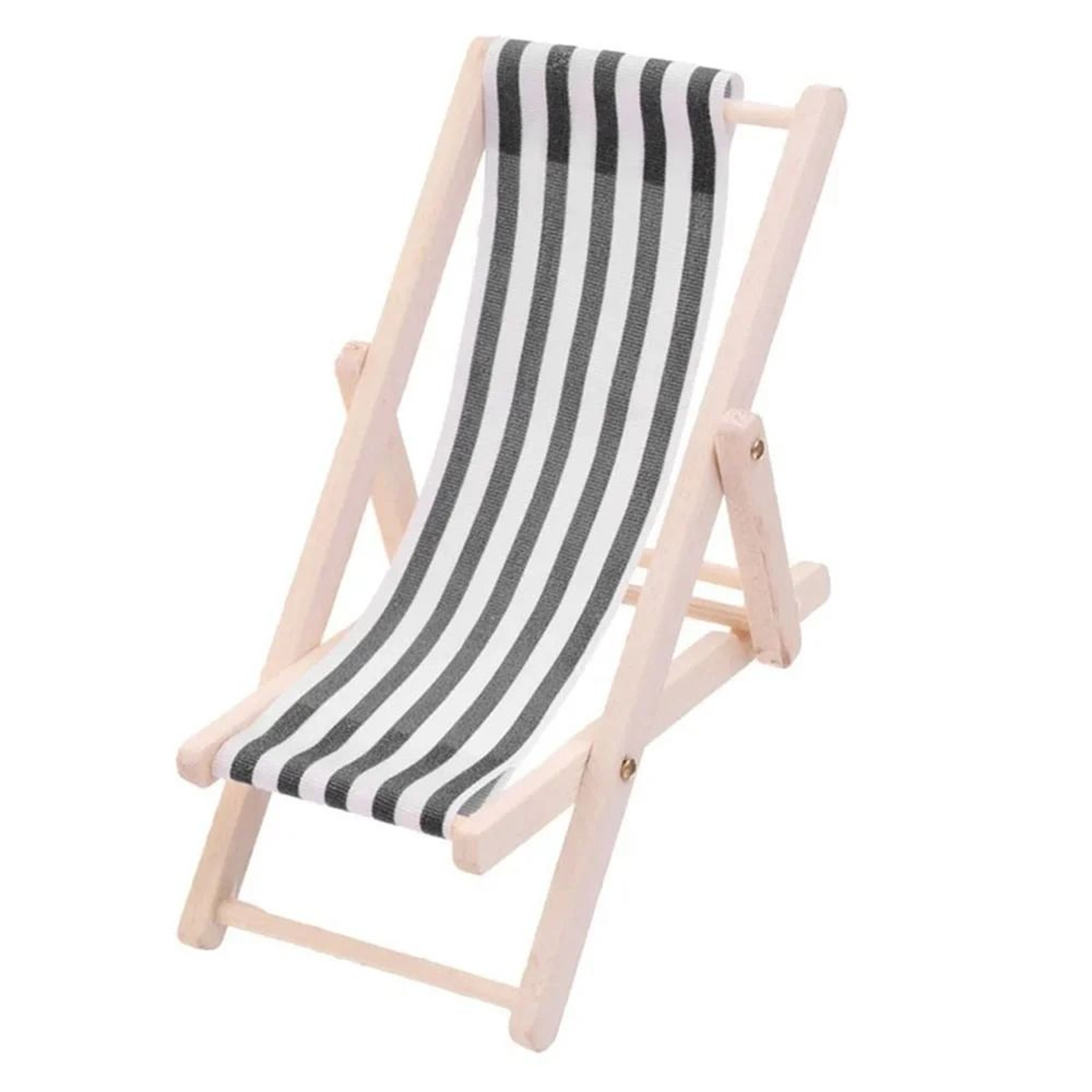 Coastal Miniature Deck Chair  112 Scale Folding Dollhouse Furniture  Executive Studio  Zen Sanctuar 10