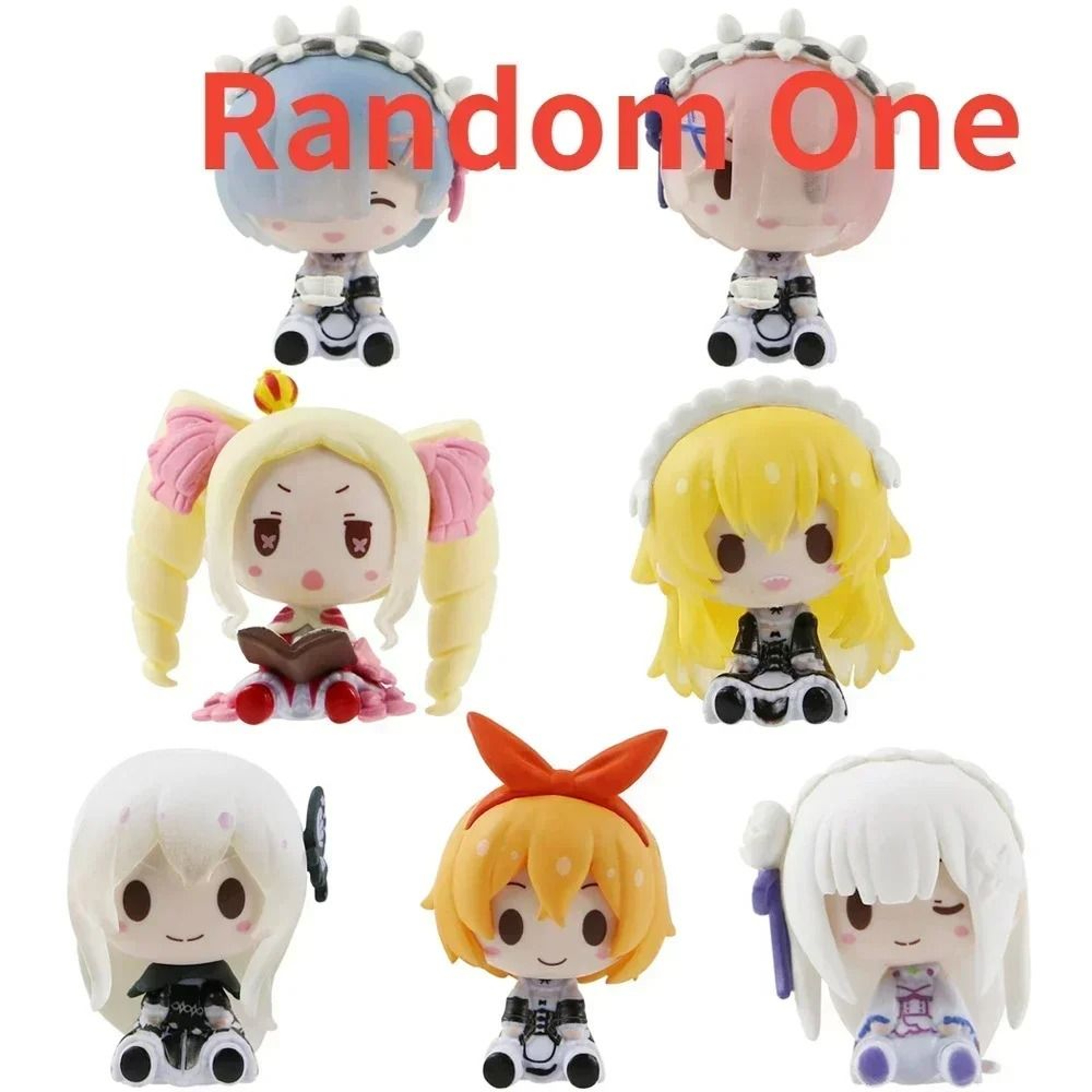 Re Zero Celestial Minis  Rem  Emilia Action Figurines  Executive Studio  Anime Sanctuary Decor 6