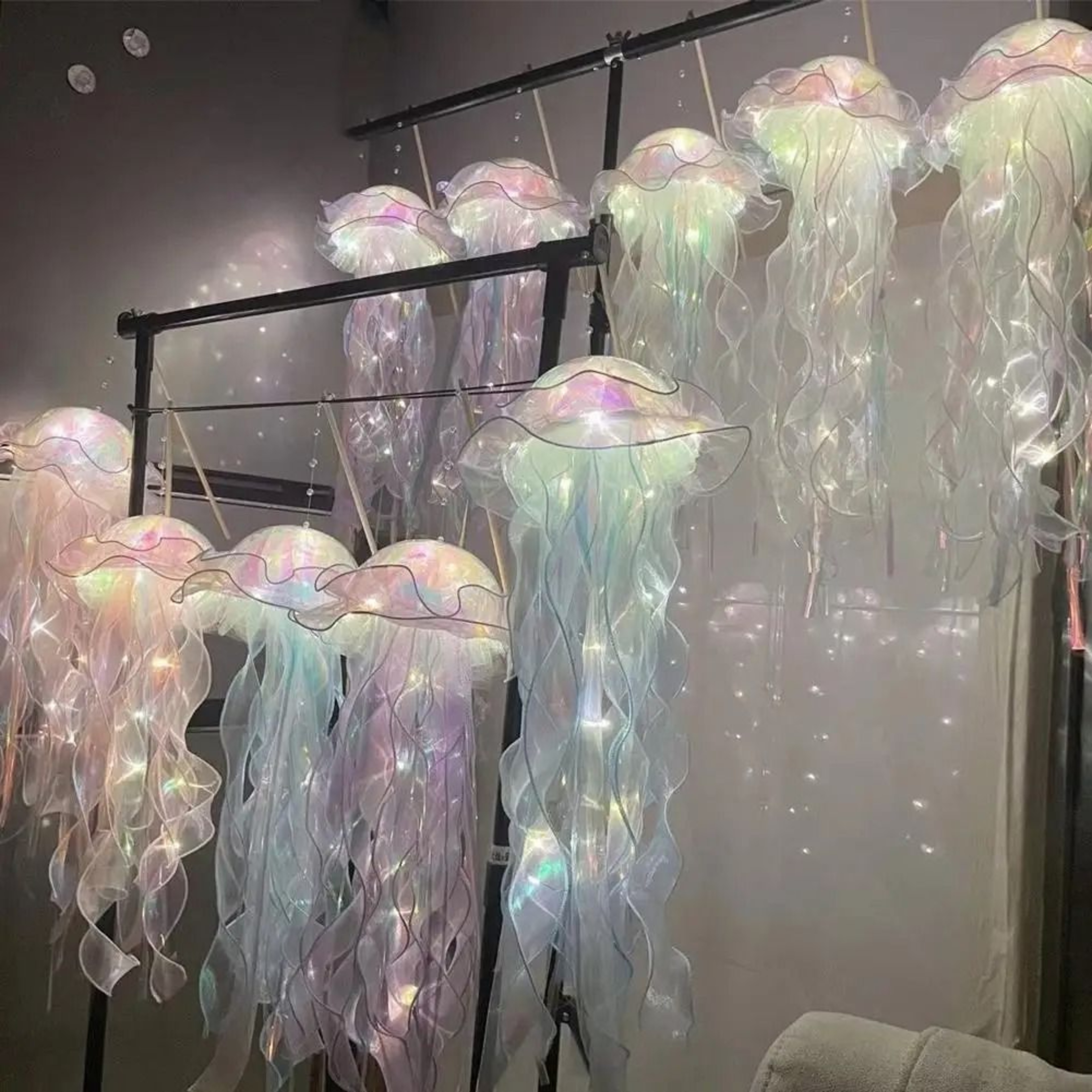 Ethereal Jellyfish Lamp  DIY Hanging Ocean Night Light  Executive Studio  Mermaid Sanctuary Decor 2