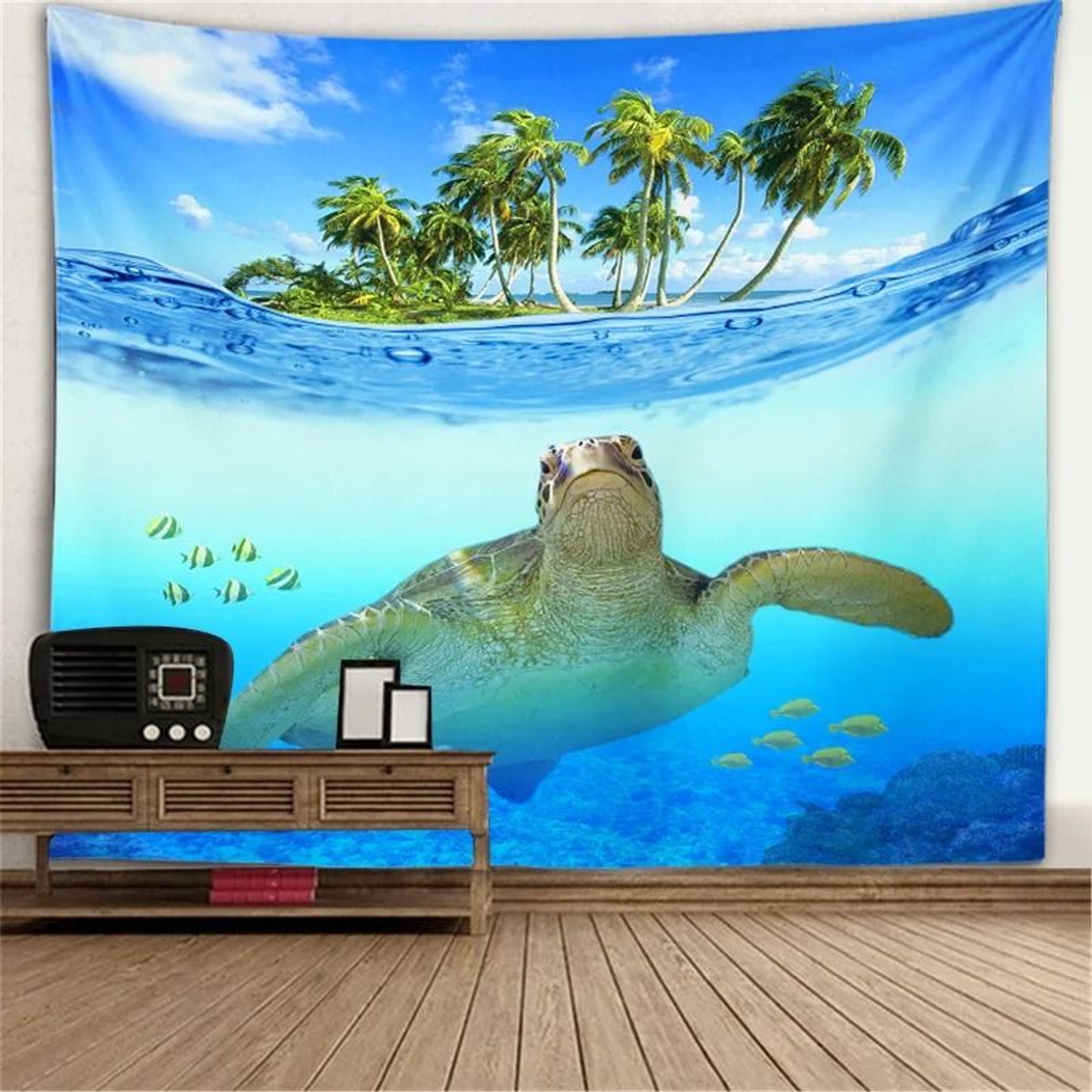 Scenic Aperture Mural  TreeHole Perspective Window Tapestry  Executive Studio  Nature Sanctuary Dec 11