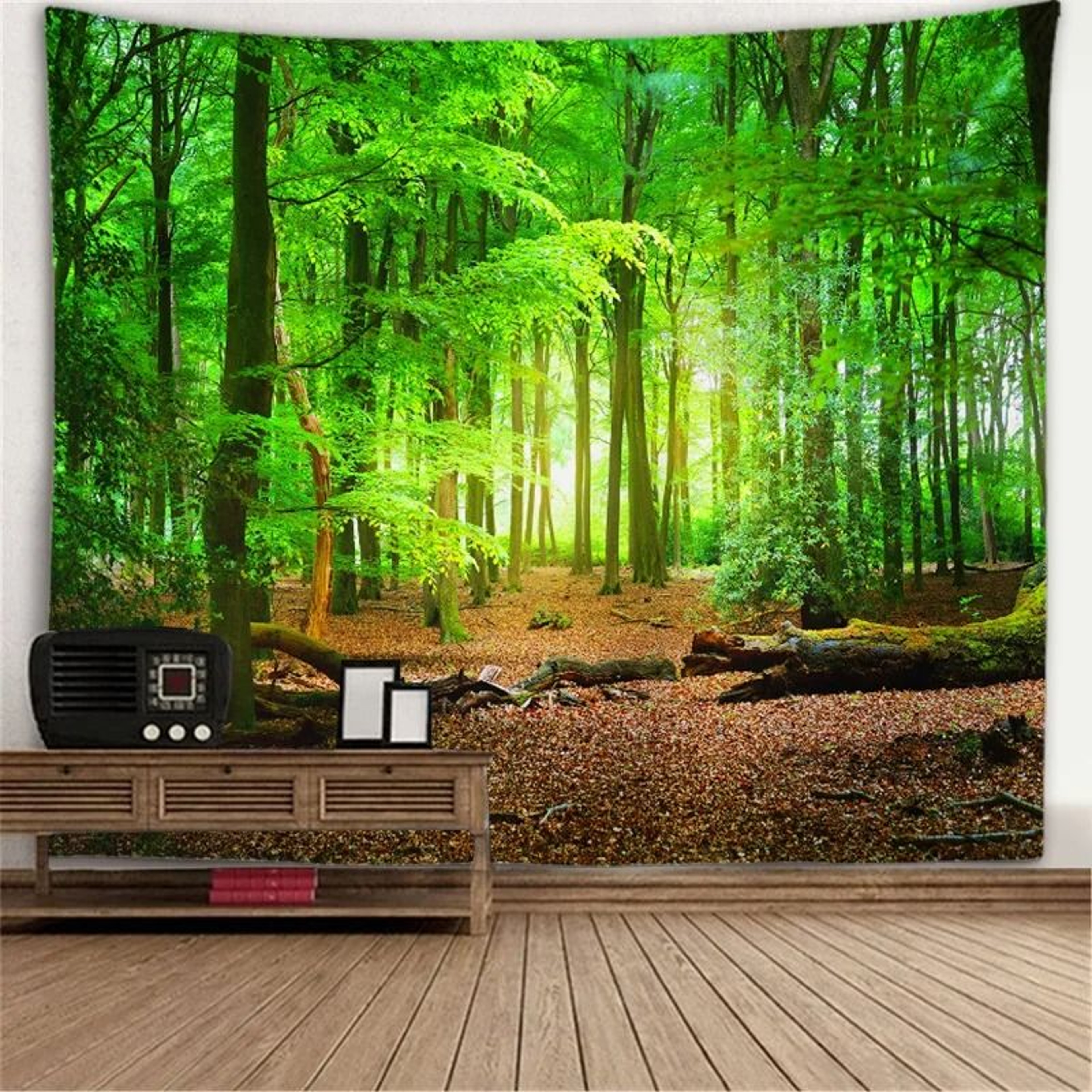 Scenic Aperture Mural  TreeHole Perspective Window Tapestry  Executive Studio  Nature Sanctuary Dec 23