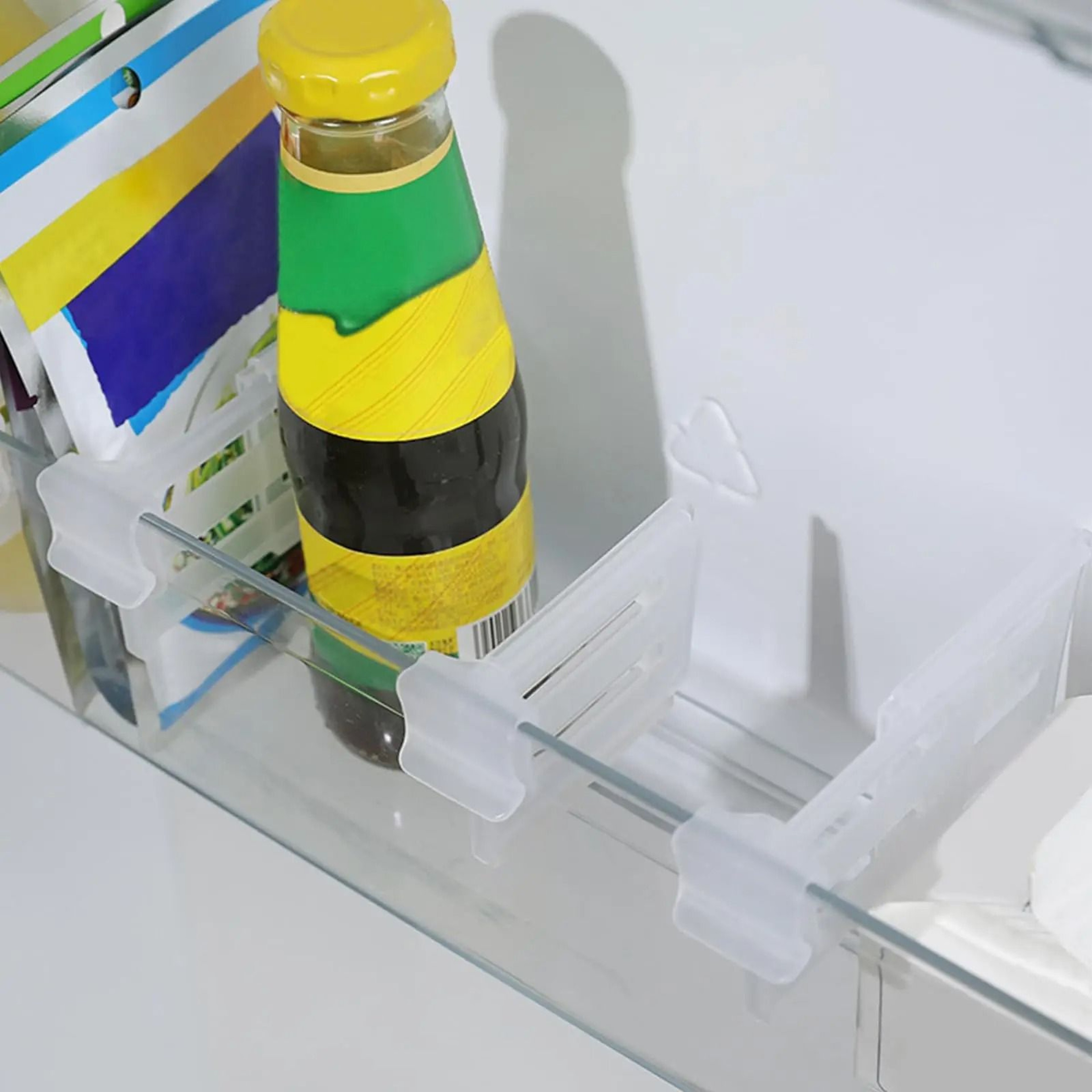 Nexus Fridge Partition  Expandable Refrigerator Storage Divider Clips For Door  Shelves 5