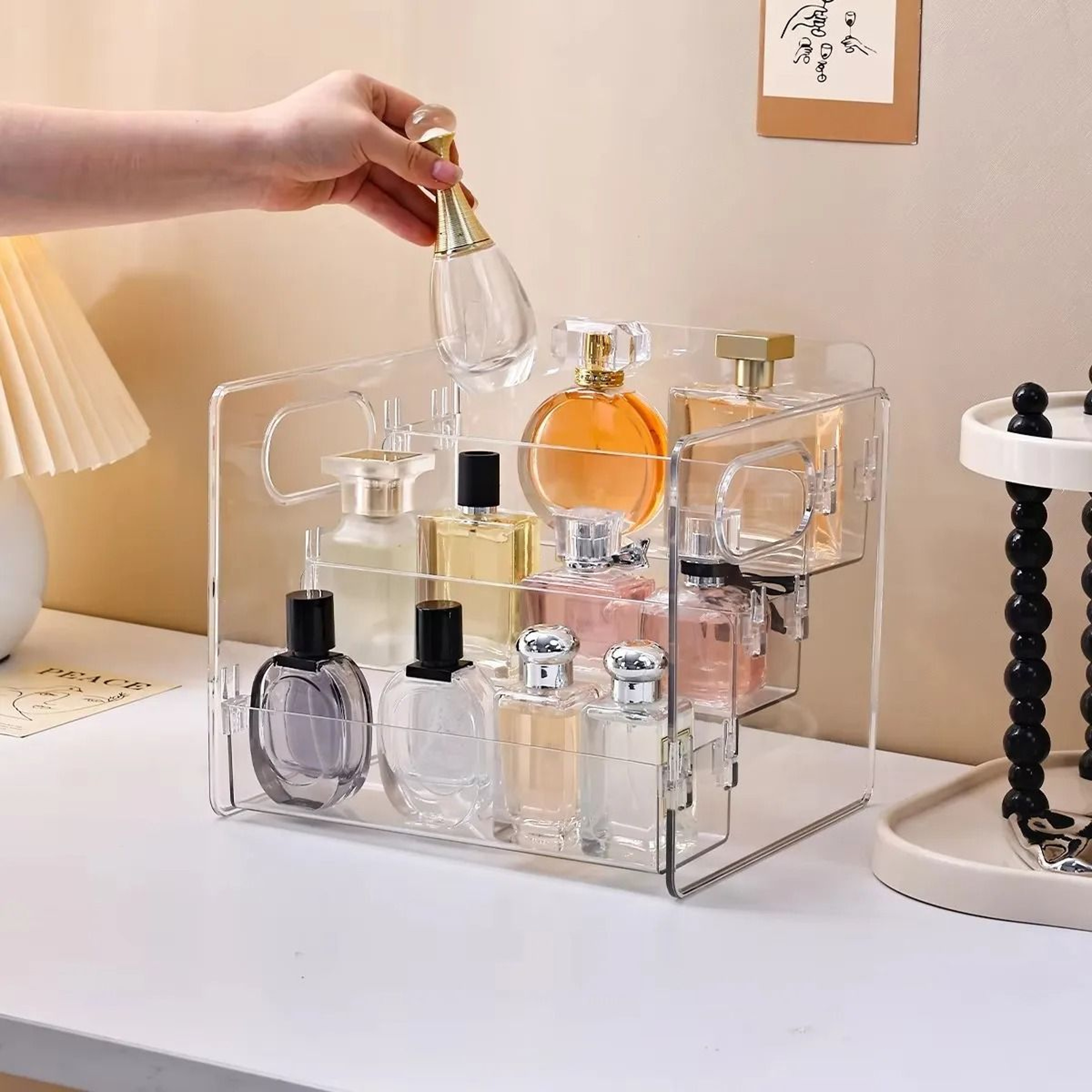 Nexus Prism Cascade  3Tier Transparent Acrylic Perfume  Cosmetic Display Shelf 0