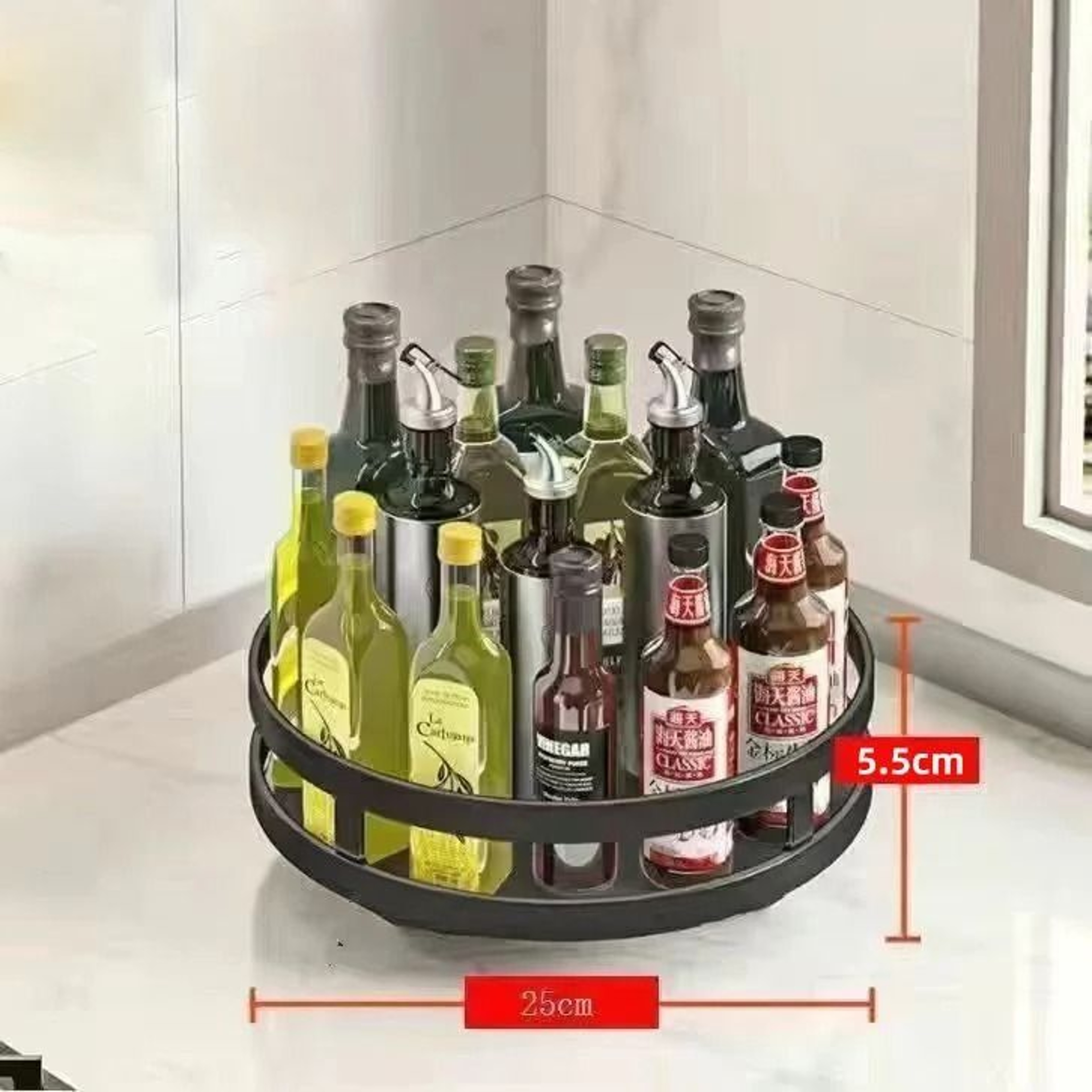 Nexus Orbit  360 MultiPurpose Rotating Storage Carousel  NonSlip Kitchen  Vanity Sanctuary Organize 6