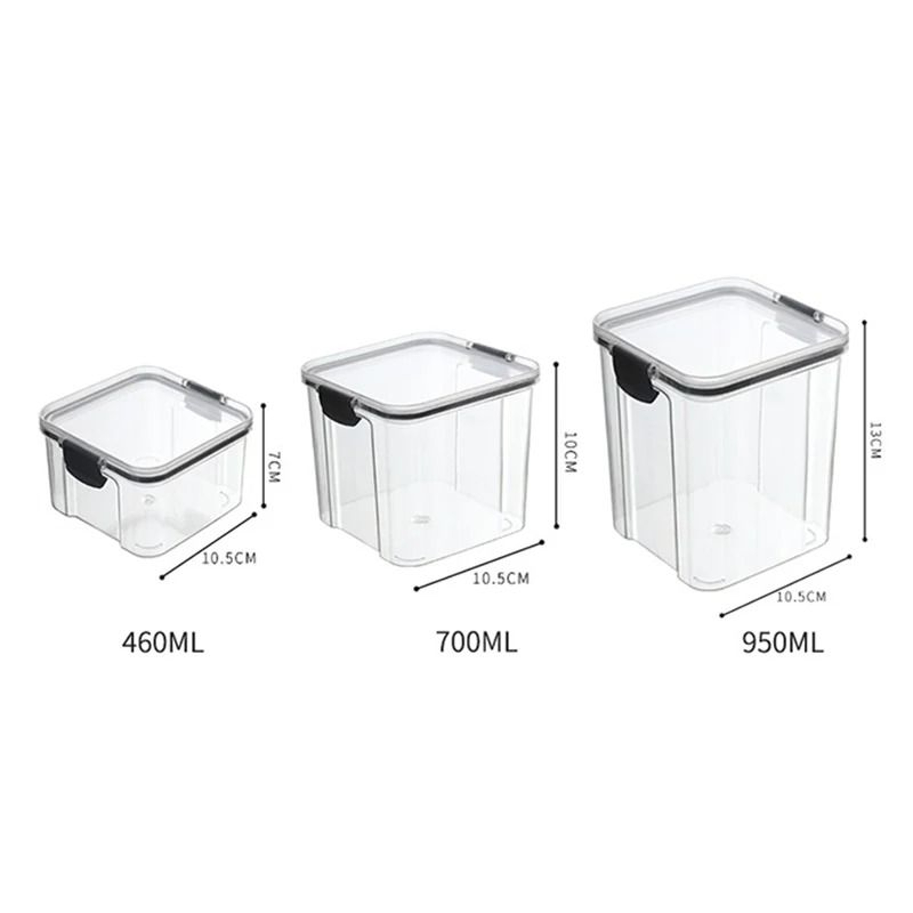 Nexus Crystal Vault  5Piece Sealed Stackable Food Storage Set  Professional Multigrain Tank  Pantry 19