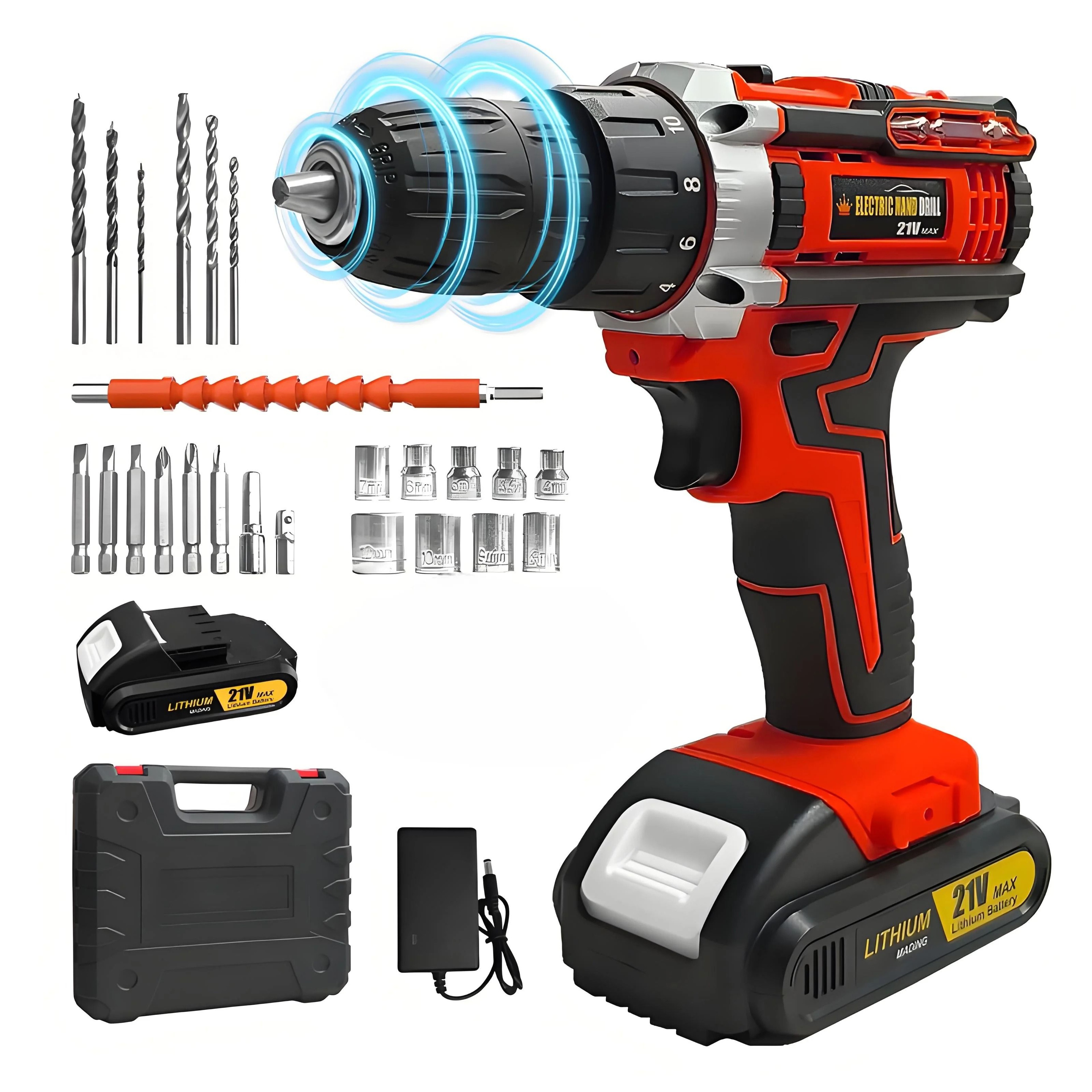 LithiumPowered Electric Drill  Screwdriver Combo  Impact Driver Home DIY Kit  Executive Handheld To 10